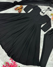 Party Wear Beautiful Anarkali Gown With Pent And Beatifoll Dupatta