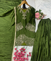 Party Wear Beautiful Top Bottom And Dupatta