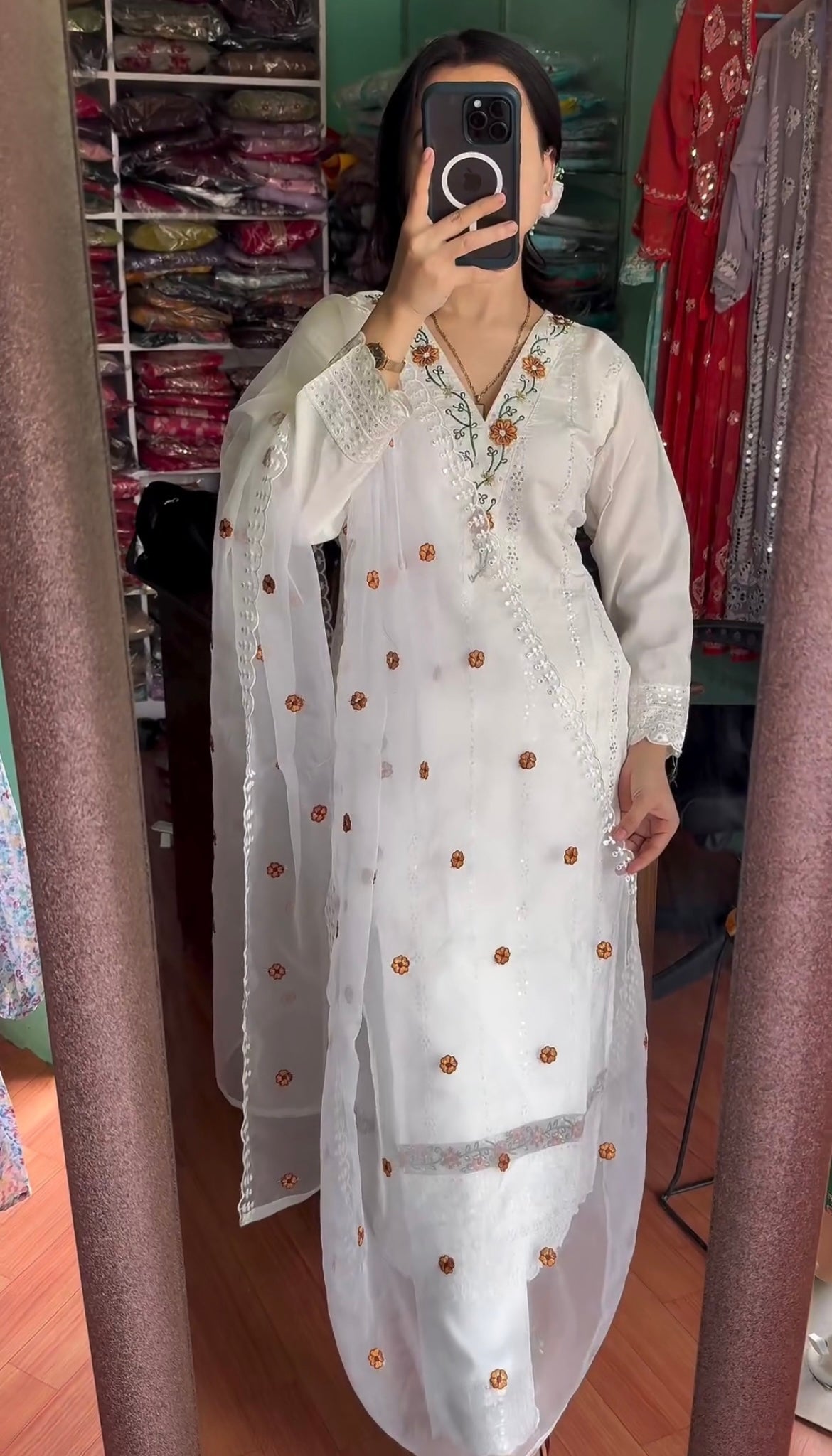 Designer Party Wear Top, Pant And Dupatta In Fancy Style