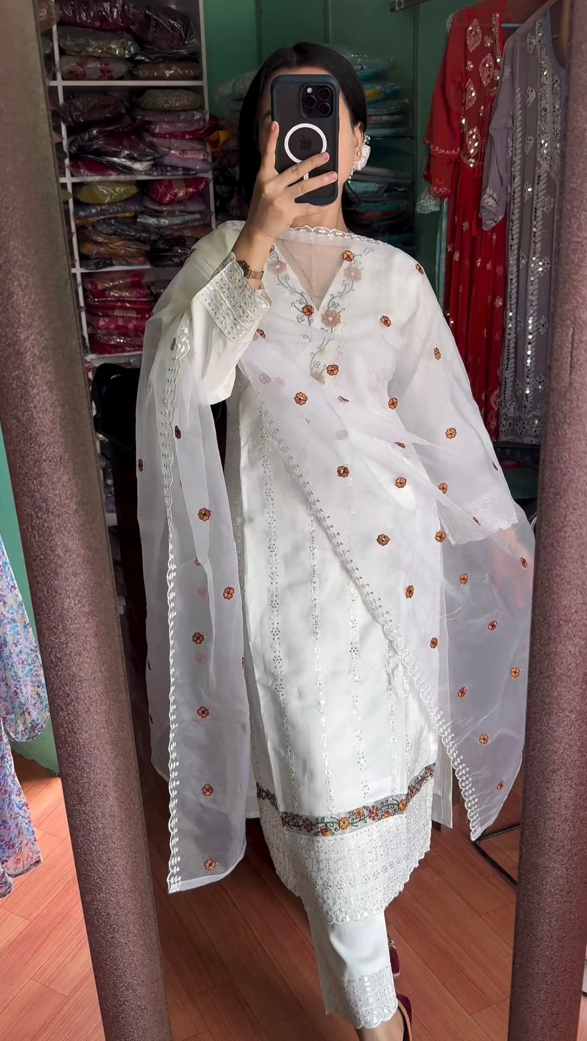 Designer Party Wear Top, Pant And Dupatta In Fancy Style