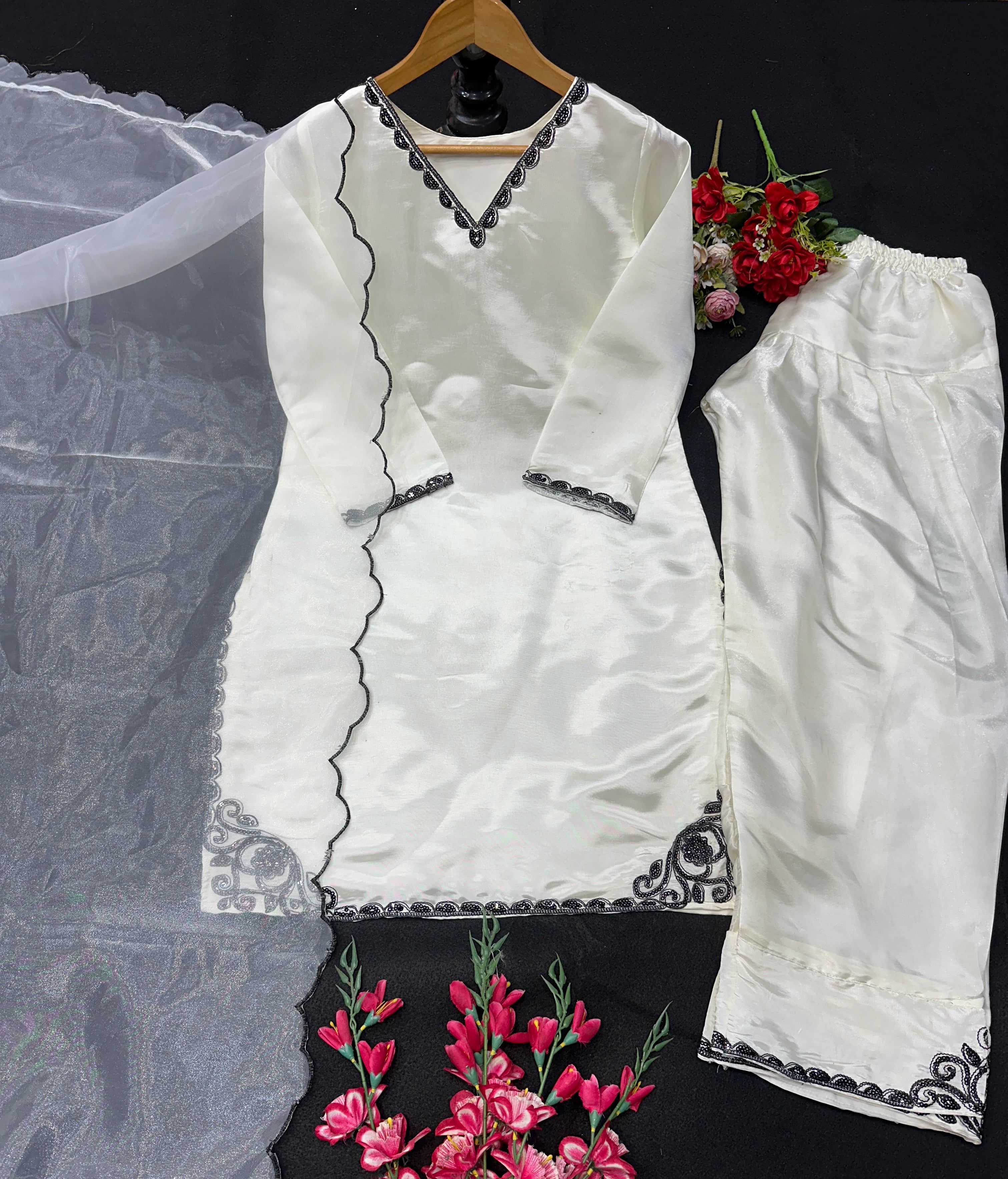 Party Wear Designer Top And Bottom With Fancy Dupatta