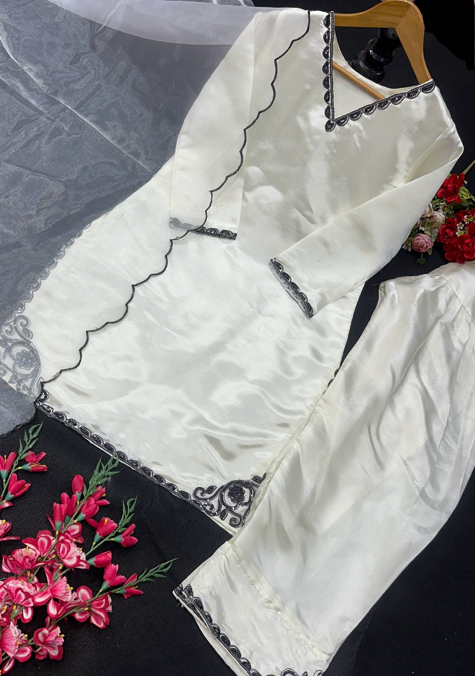 Party Wear Designer Top And Bottom With Fancy Dupatta