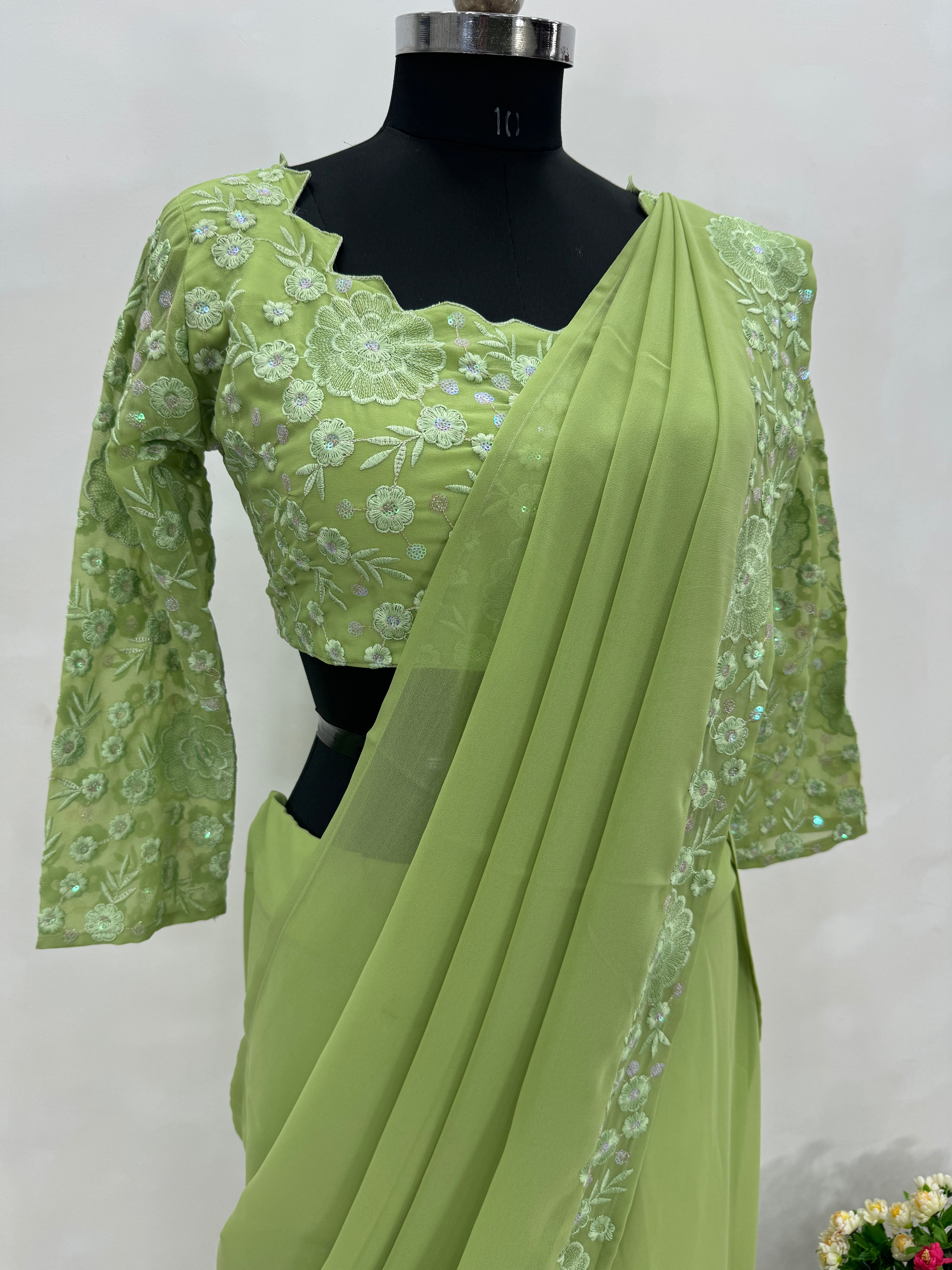 Beautiful Party Wear Ready To Wear Lehenga With Ruffle