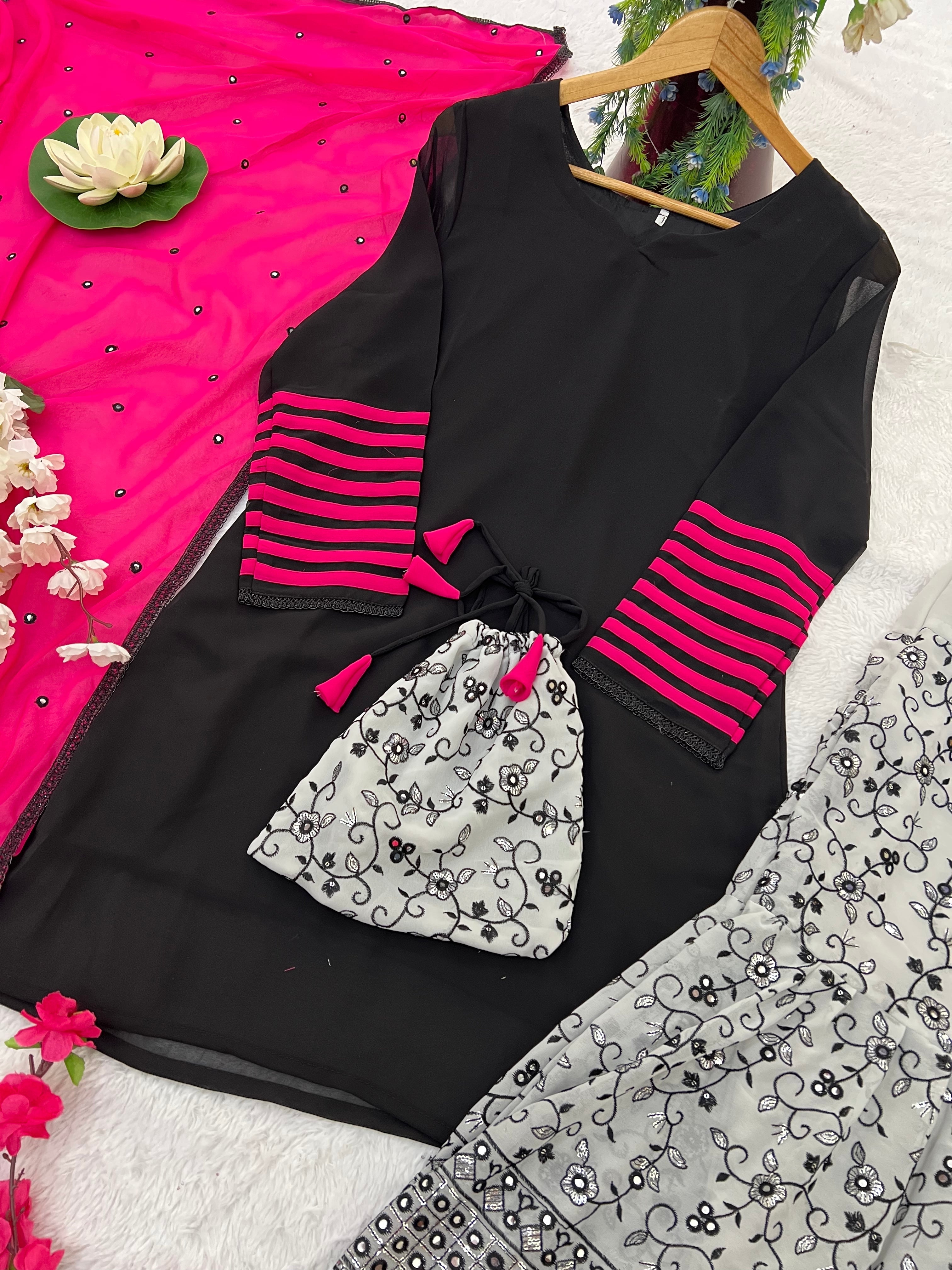 Party Wear Beautiful Top-Bottom And Fancy Dupatta