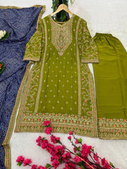 Designer Party Wear Top-Bottom With Beautiful Dupatta
