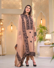 Designer Top Bottom & Dupatta With Embroidery Work