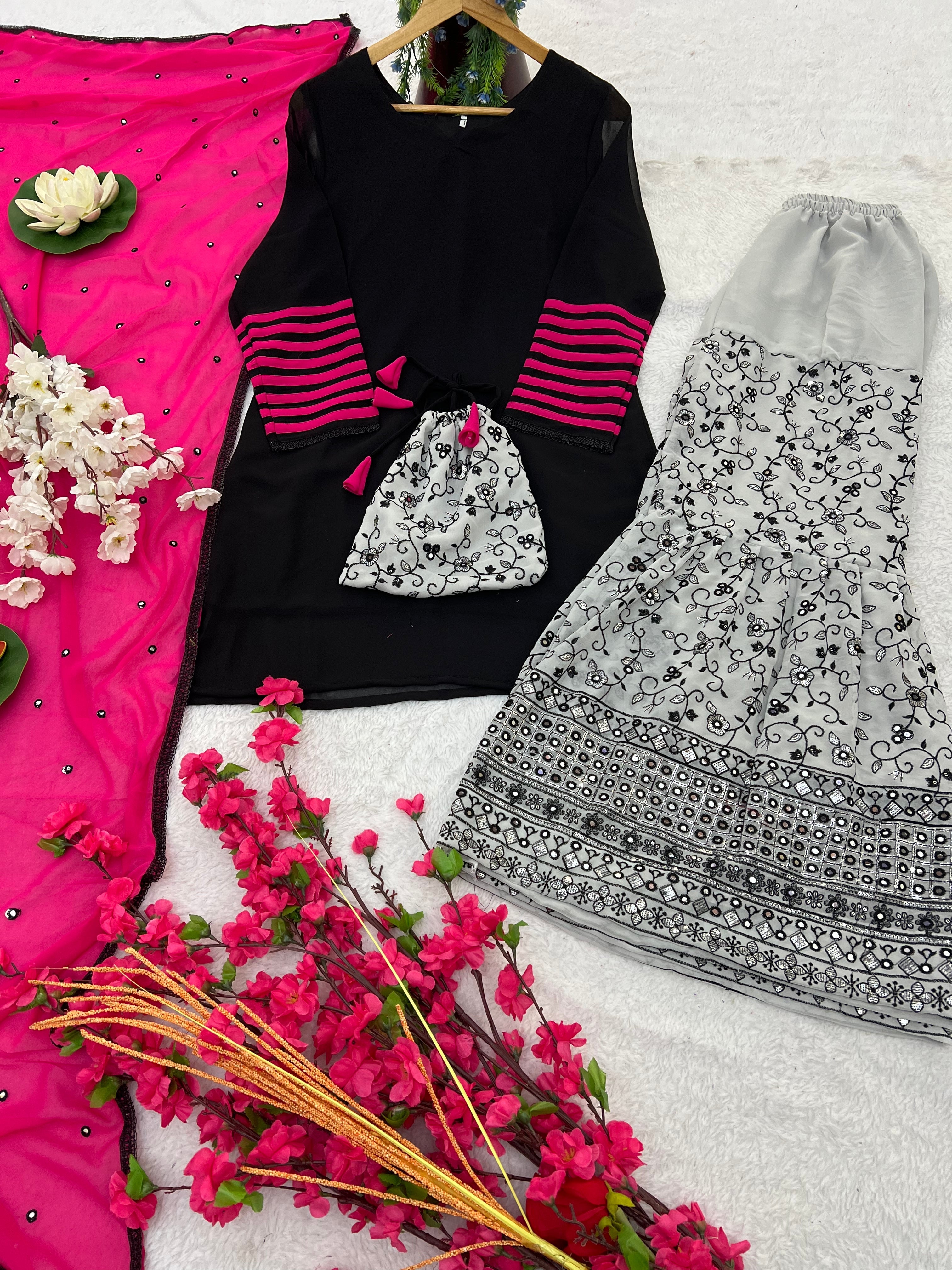 Party Wear Beautiful Top-Bottom And Fancy Dupatta