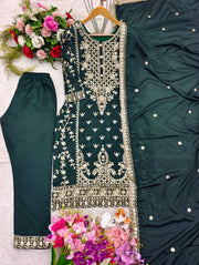 Party Wear Designer Top-Plazzo And Dupatta