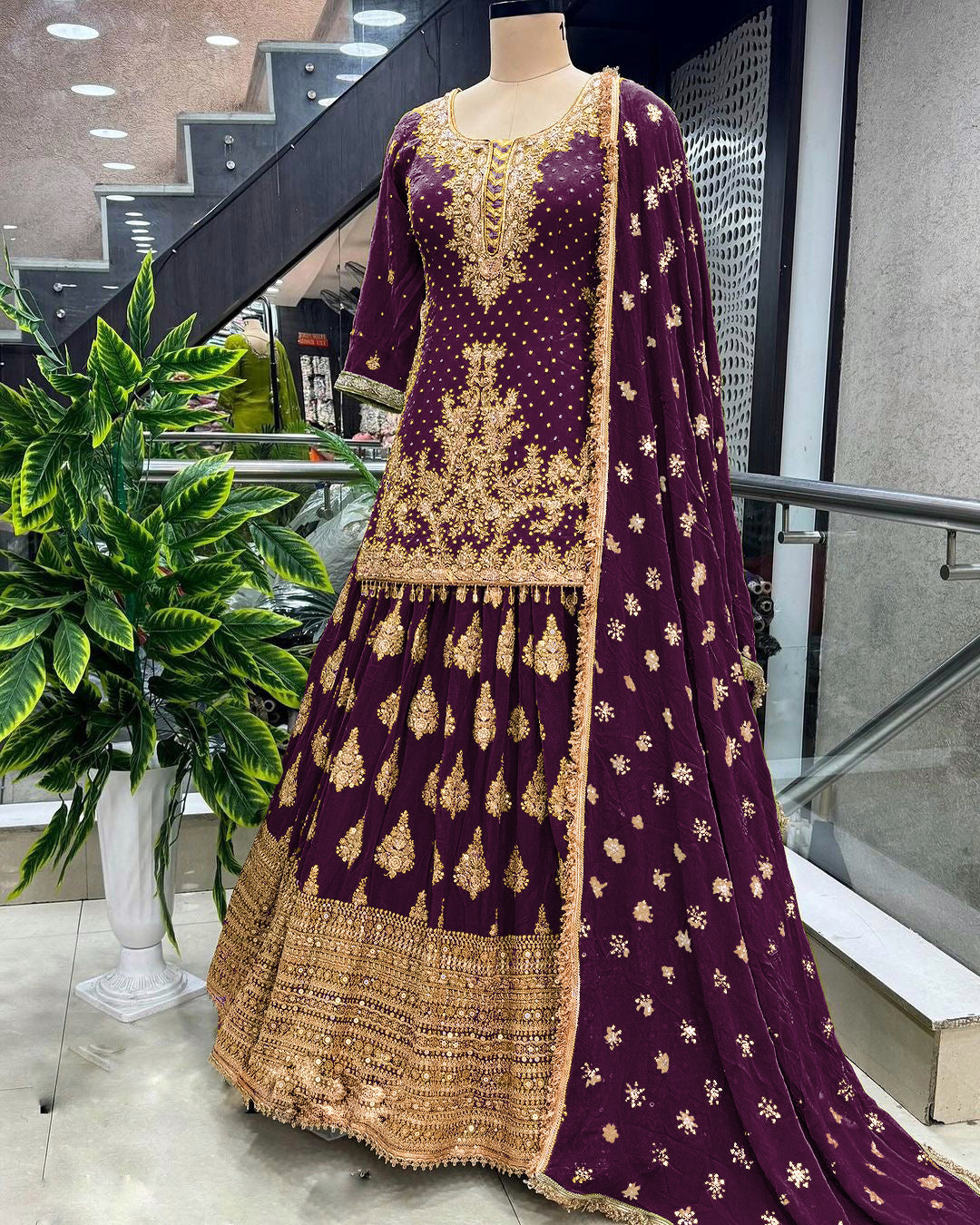Beautiful Wedding Wear Top Lehenga And Dupatta