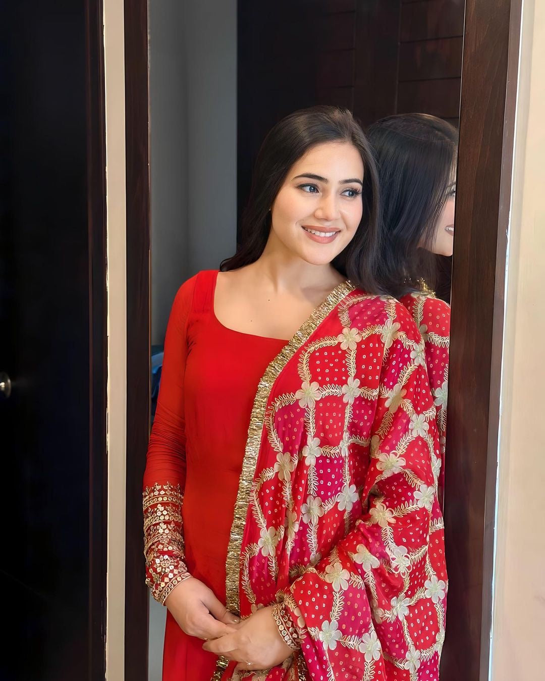 Beautiful Party Wear Top Bottom And Dupatta With Embroidery Work