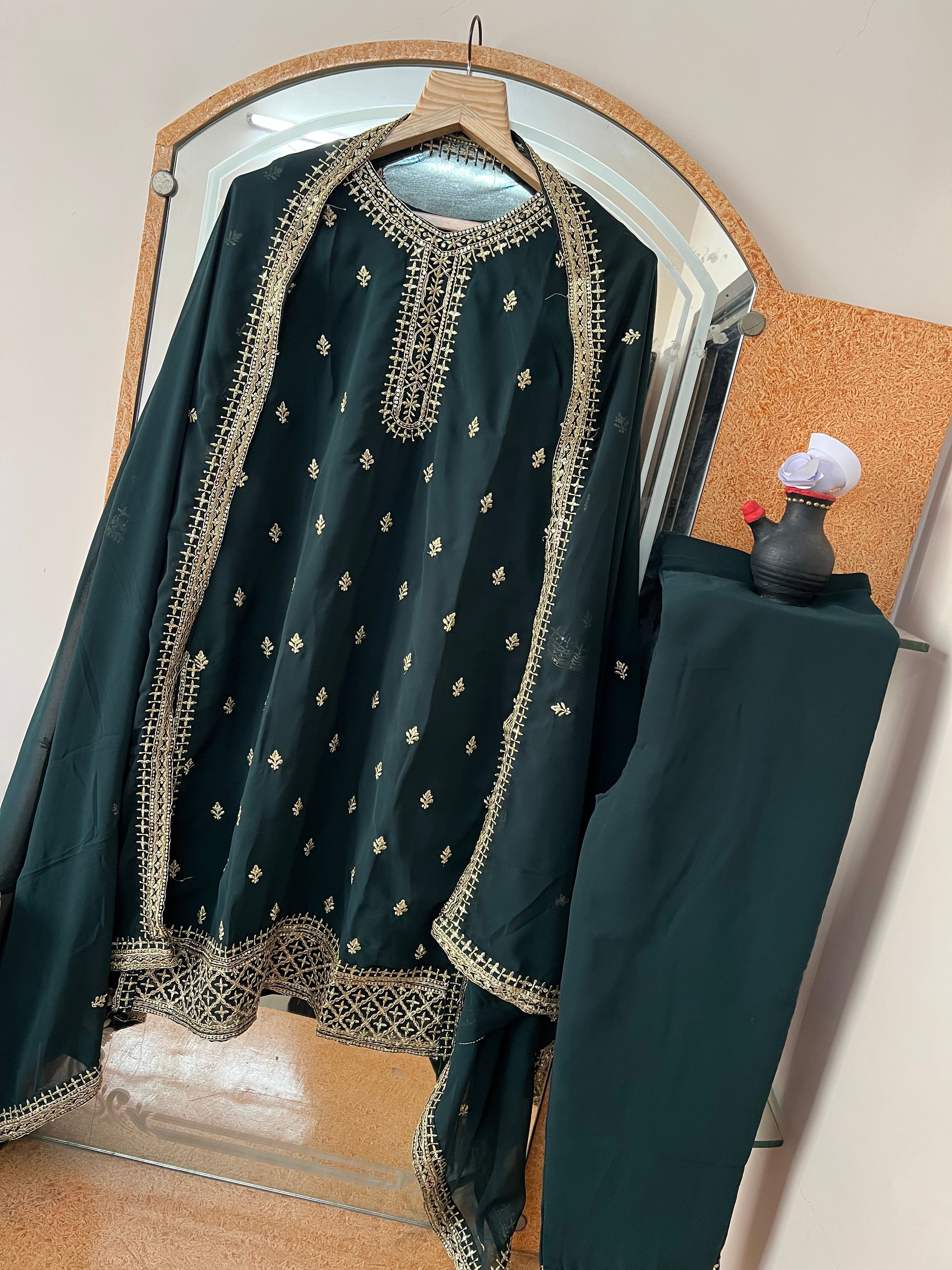 Party Wear Designer Top-Bottom And Beautiful Dupatta