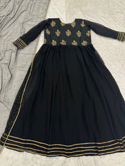 Party Wear Anarkali Gown With Embroidery Work