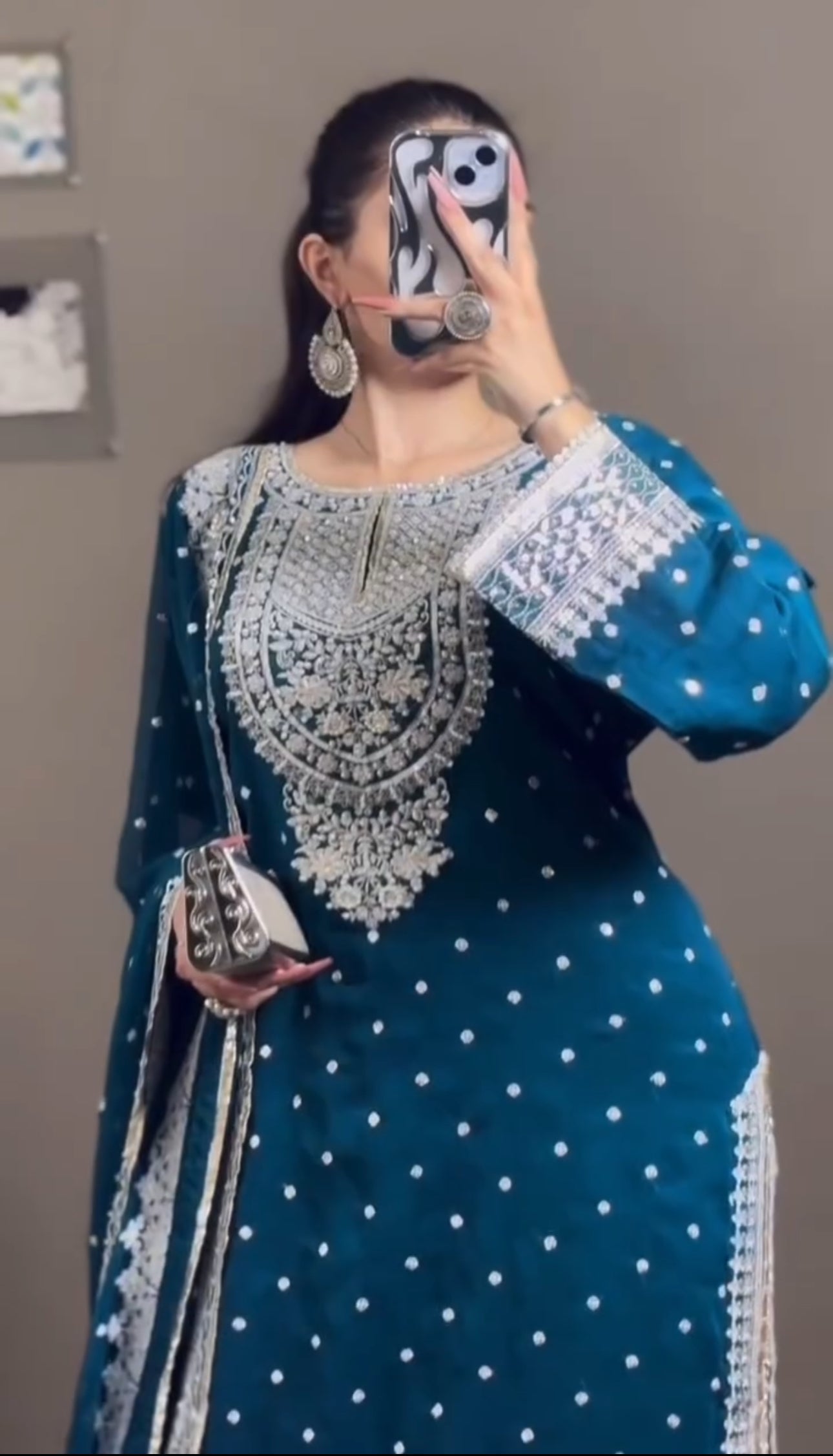 Designer Look Top-Dupatta And Bottom With Heavy Embroidery Sequence Work