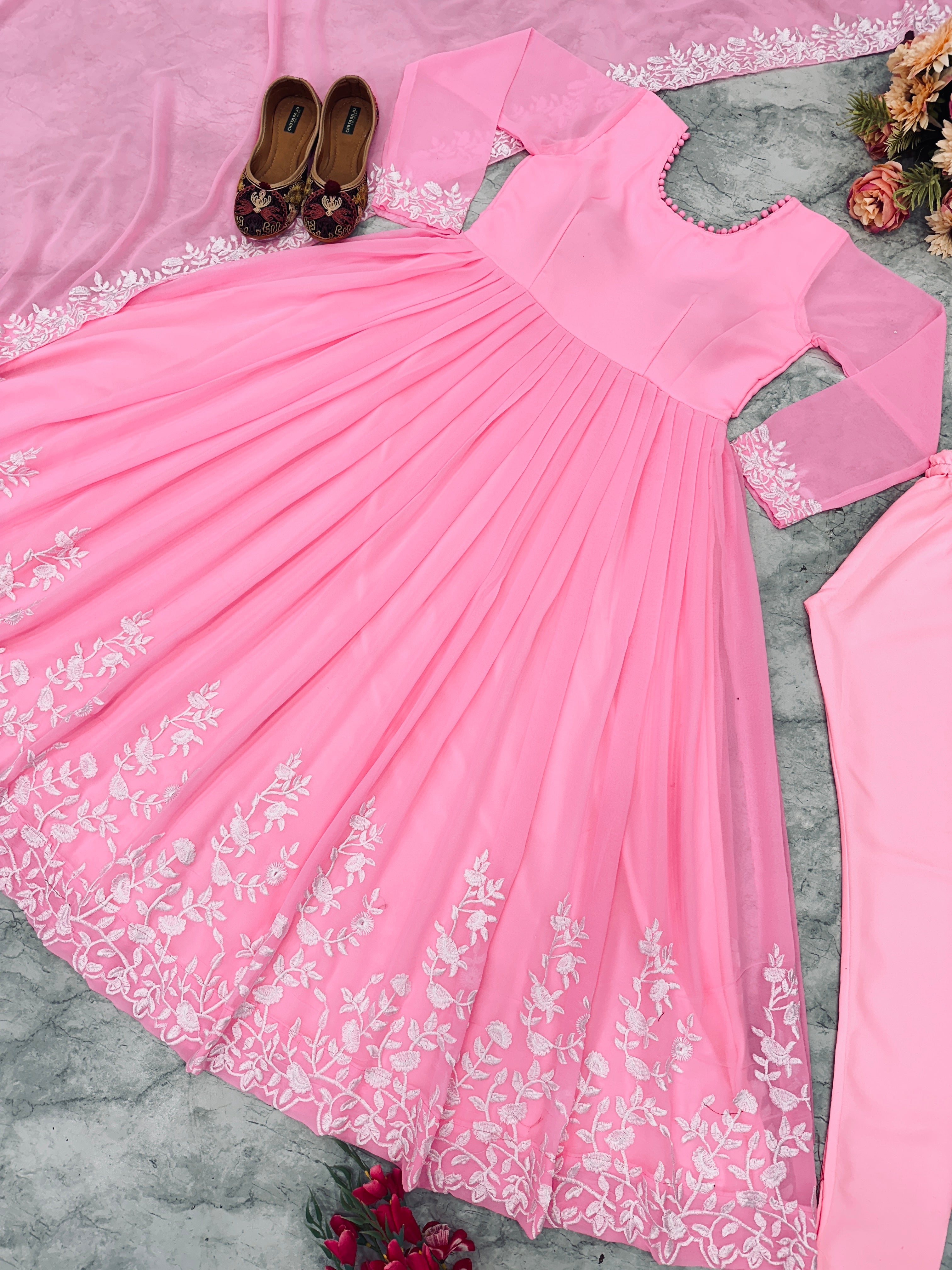 Designer Party Wear Look Gown With Pent And Dupatta