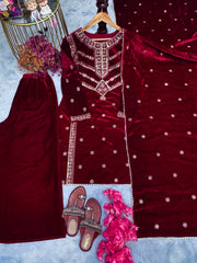 Designer Party Wear Look Top Plazzo & Beautiful Dupatta