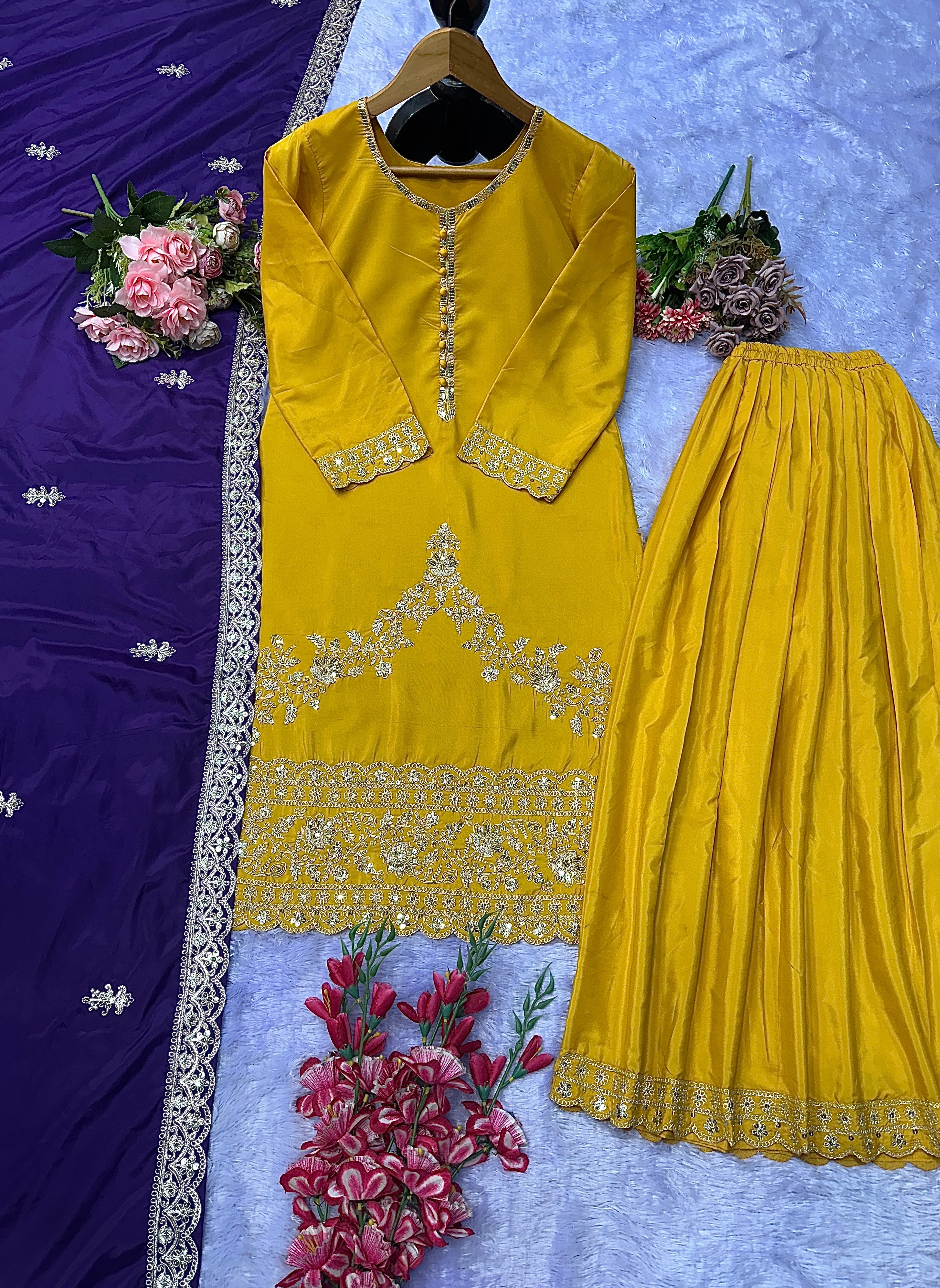 Party Wear Beautiful Top-Bottom And Designer Dupatta