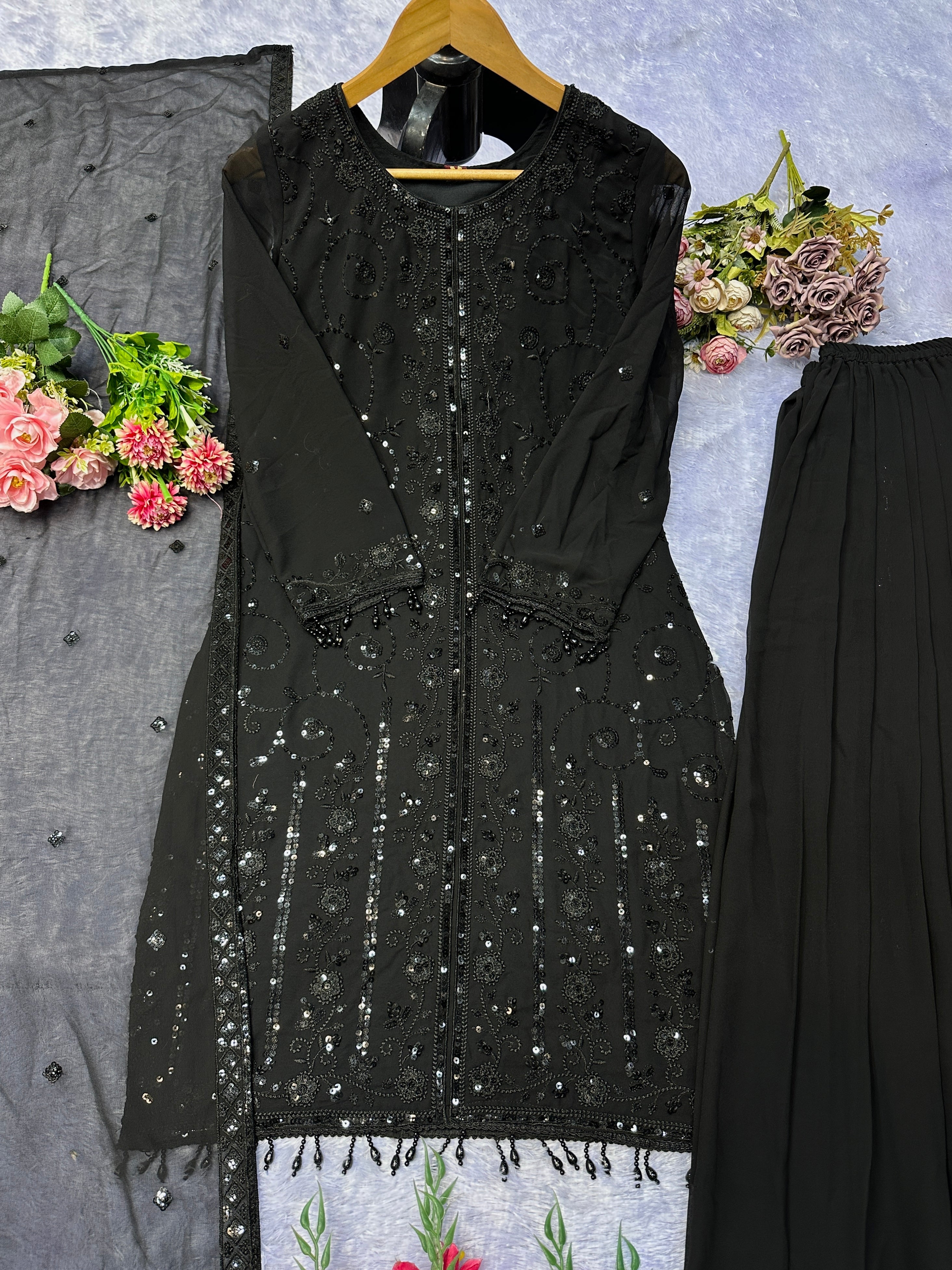 Party Wear Designer Top-Bottom And Beautiful Dupatta