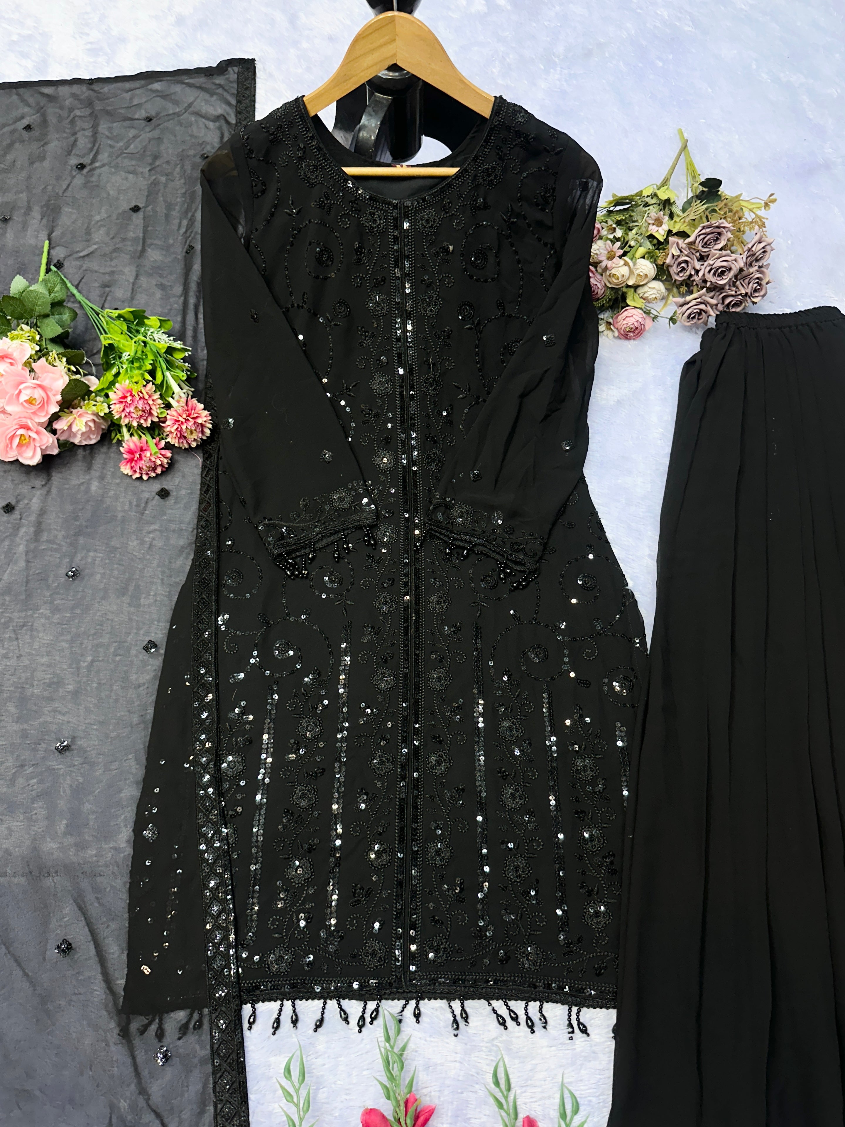 Party Wear Designer Top-Bottom And Beautiful Dupatta