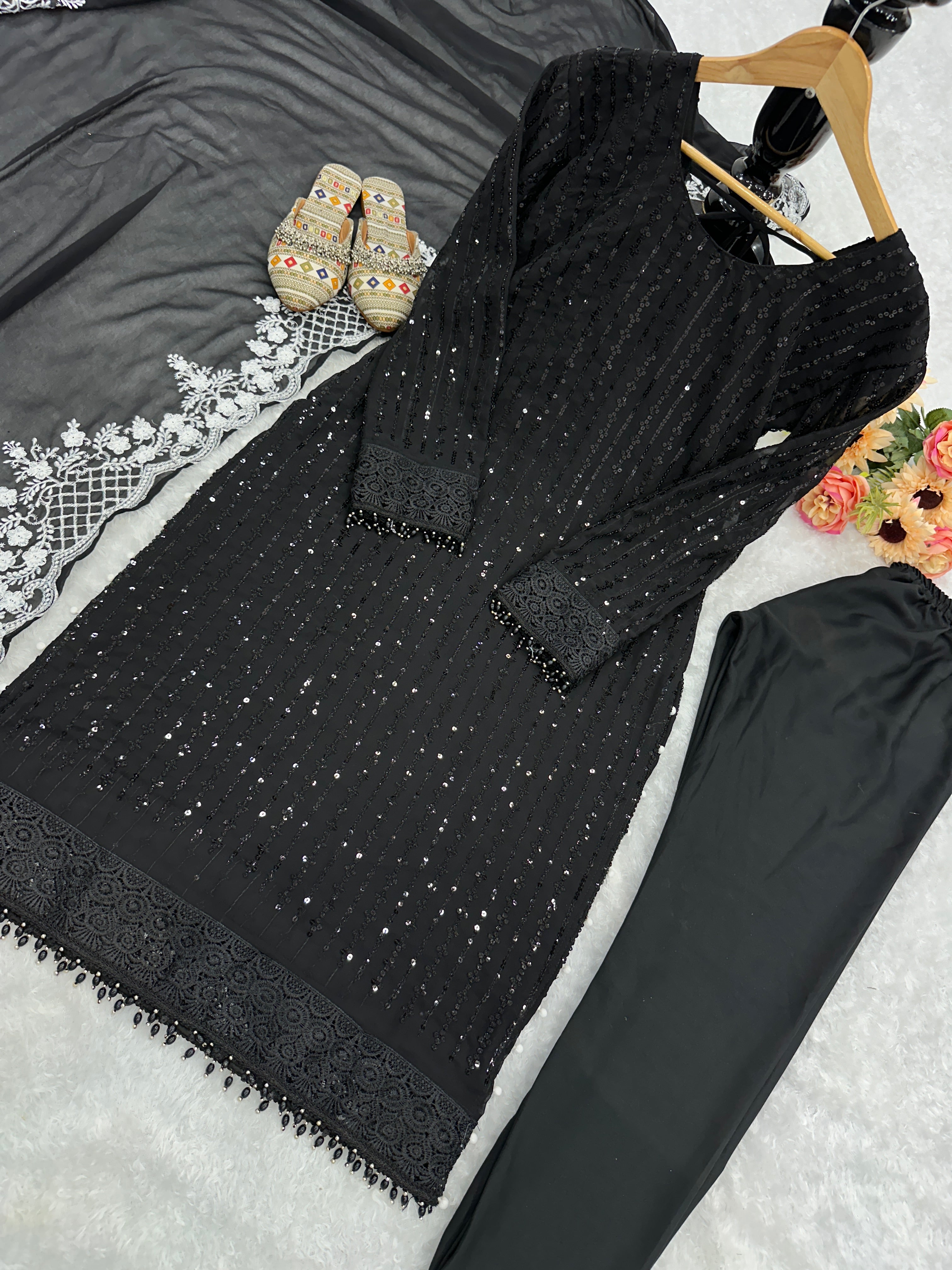 Party Wear Designer Top-Bottom And Beautiful Dupatta