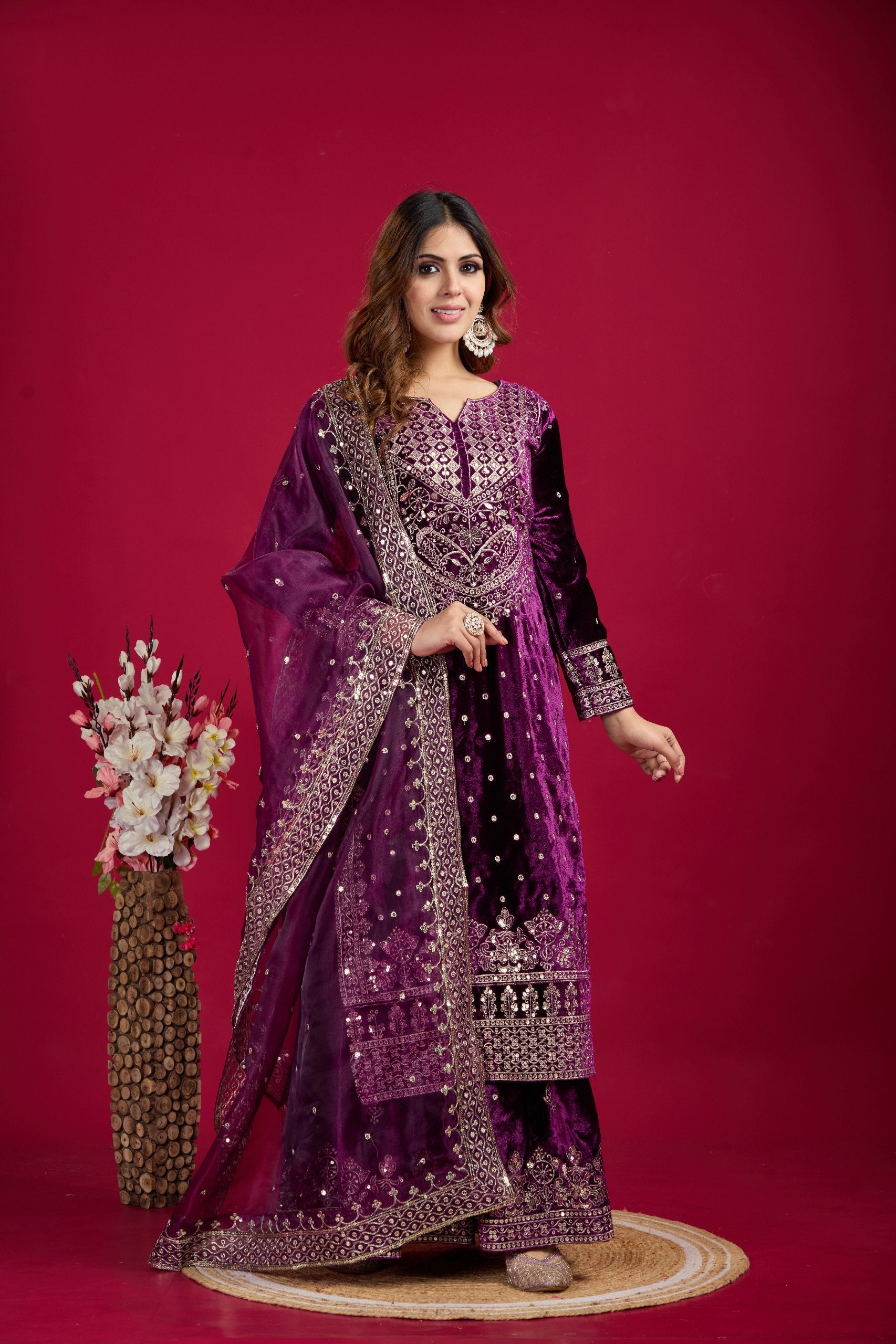 Designer Party Wear Look Top-Dupatta And Bottom