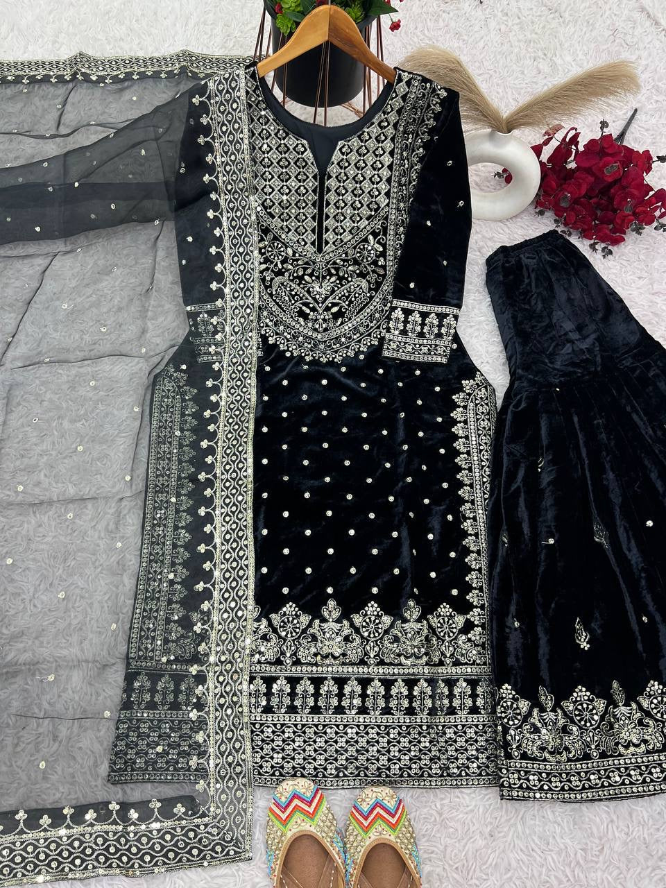 Designer Party Wear Look Top-Dupatta And Bottom