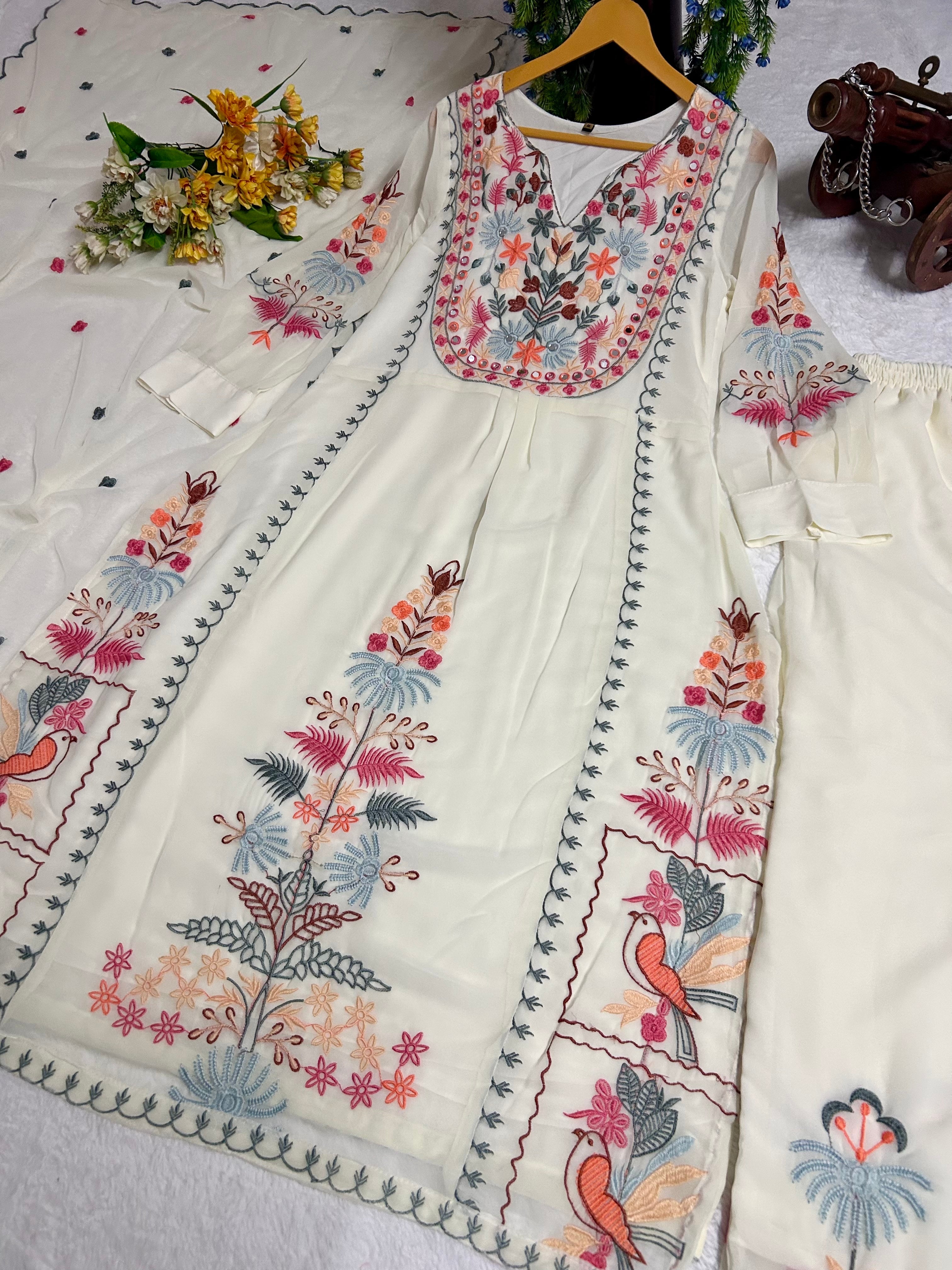 Party Wear Beautiful Top And Bottom With Dupatta