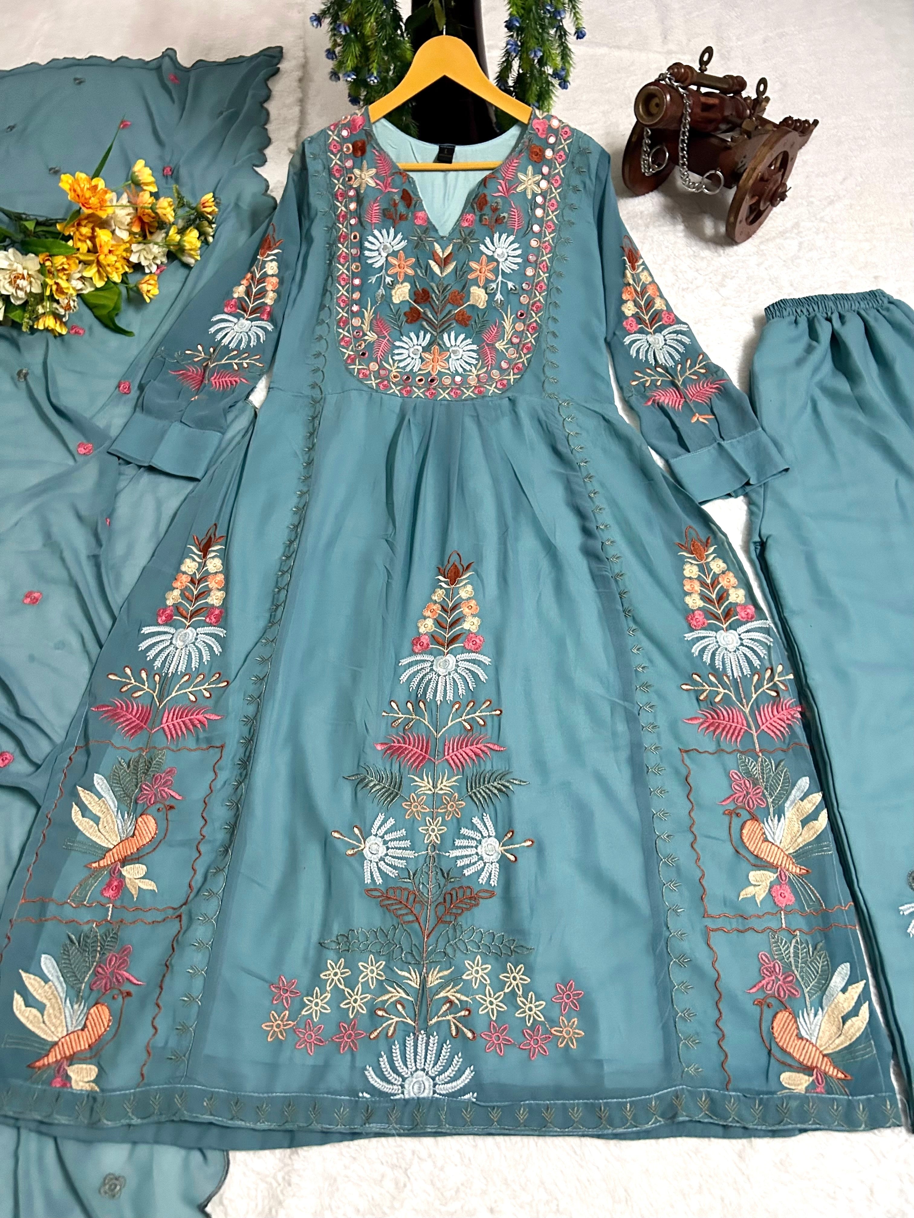 Party Wear Beautiful Top And Bottom With Dupatta