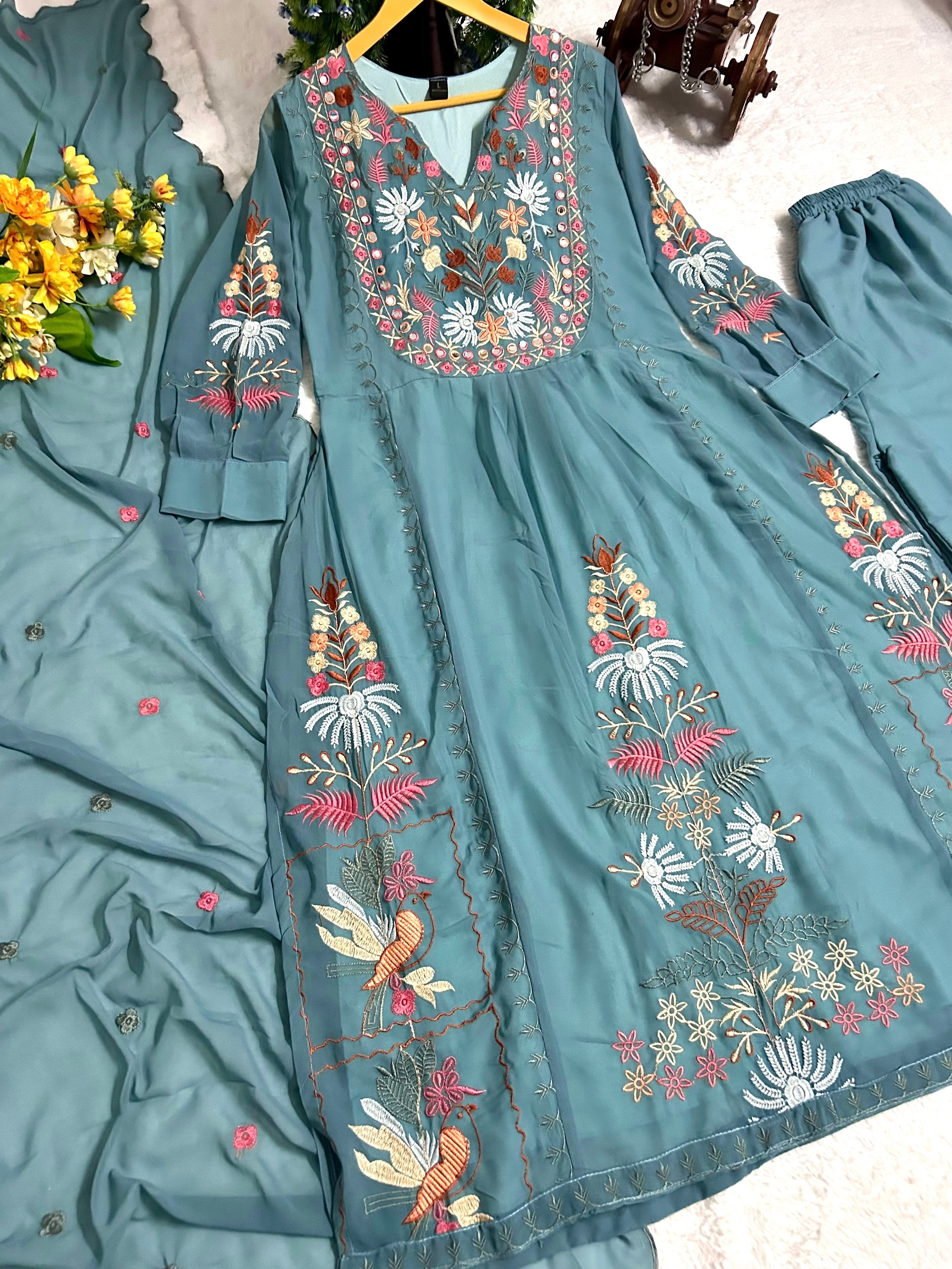 Party Wear Beautiful Top And Bottom With Dupatta