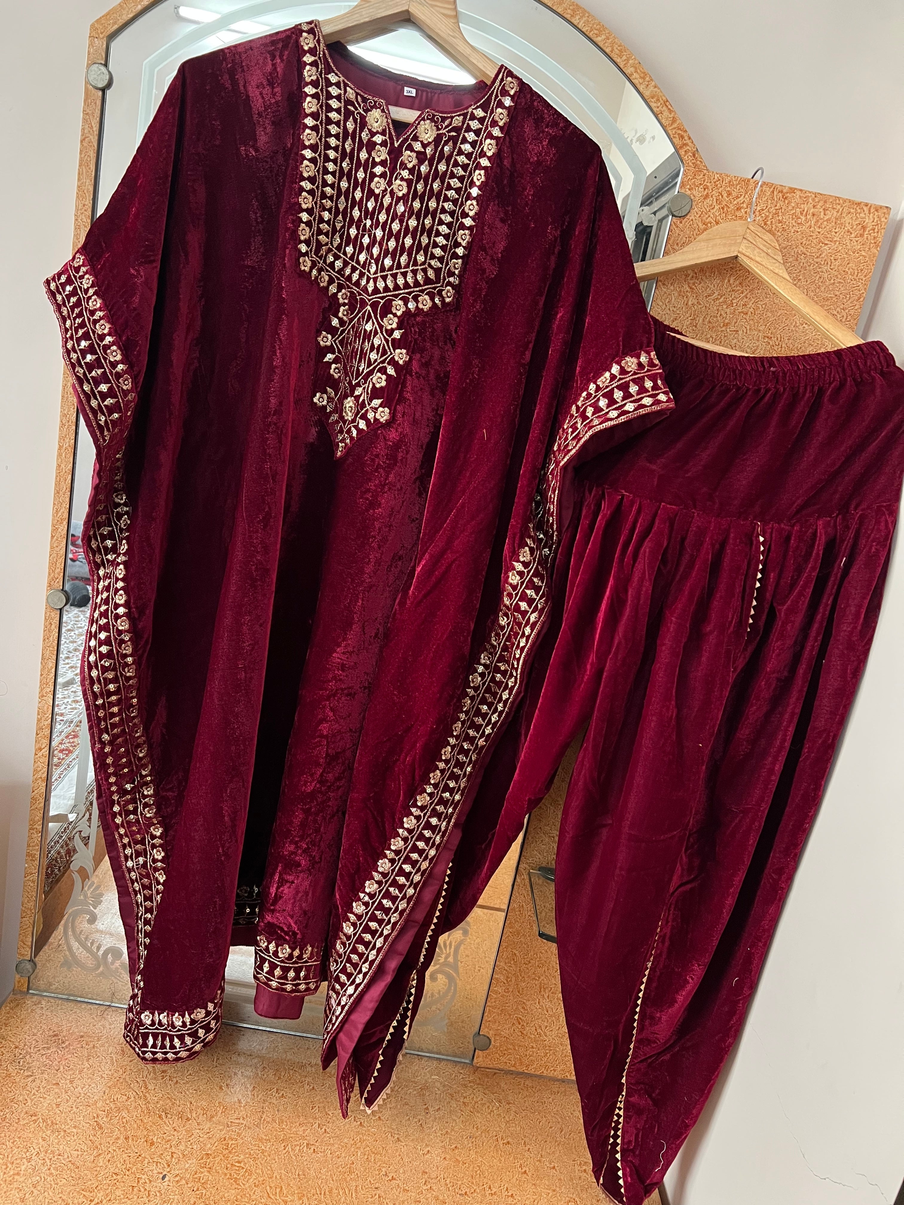 Party Wear Beautiful Top And Bottom With Embroidery Work