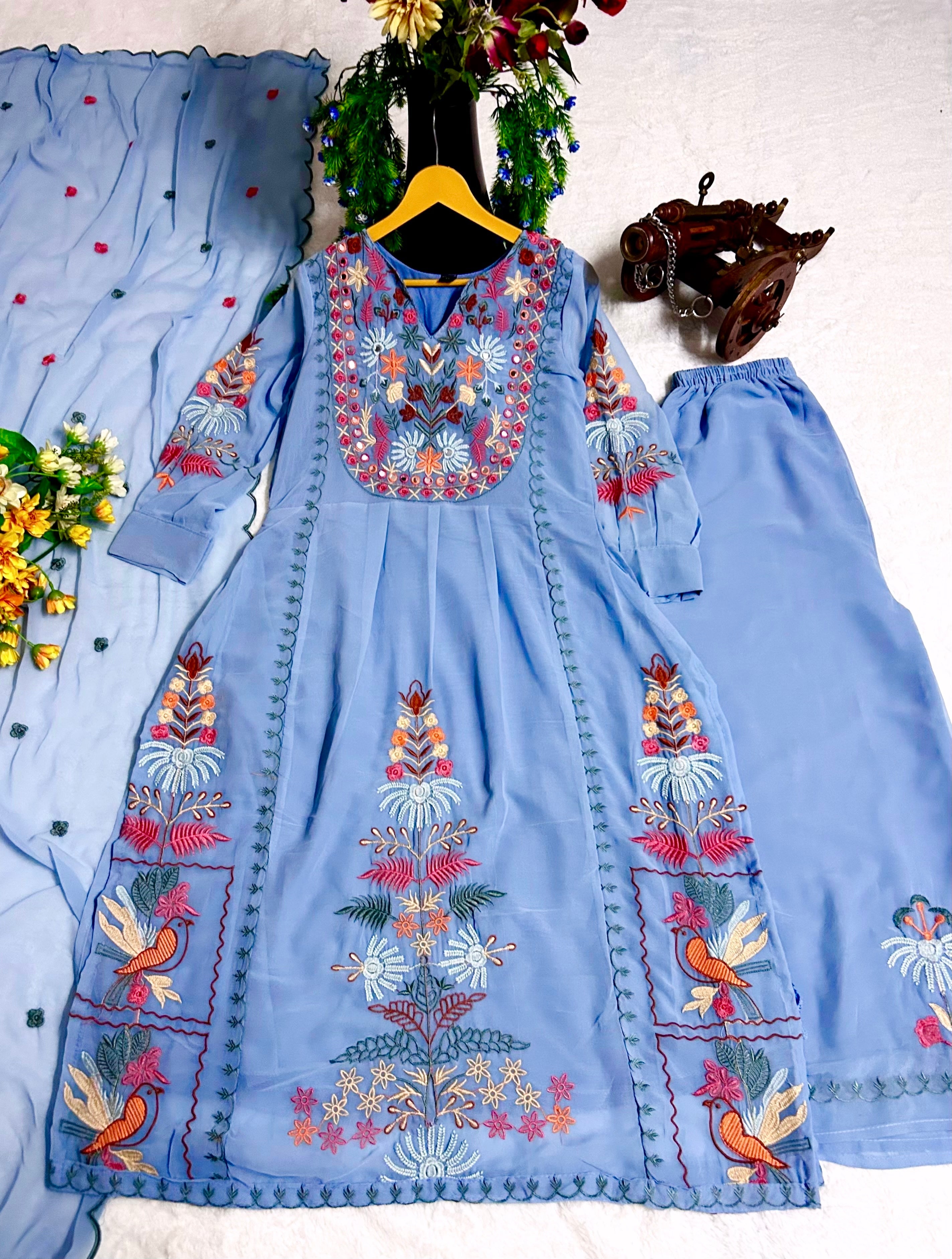 Party Wear Beautiful Top And Bottom With Dupatta