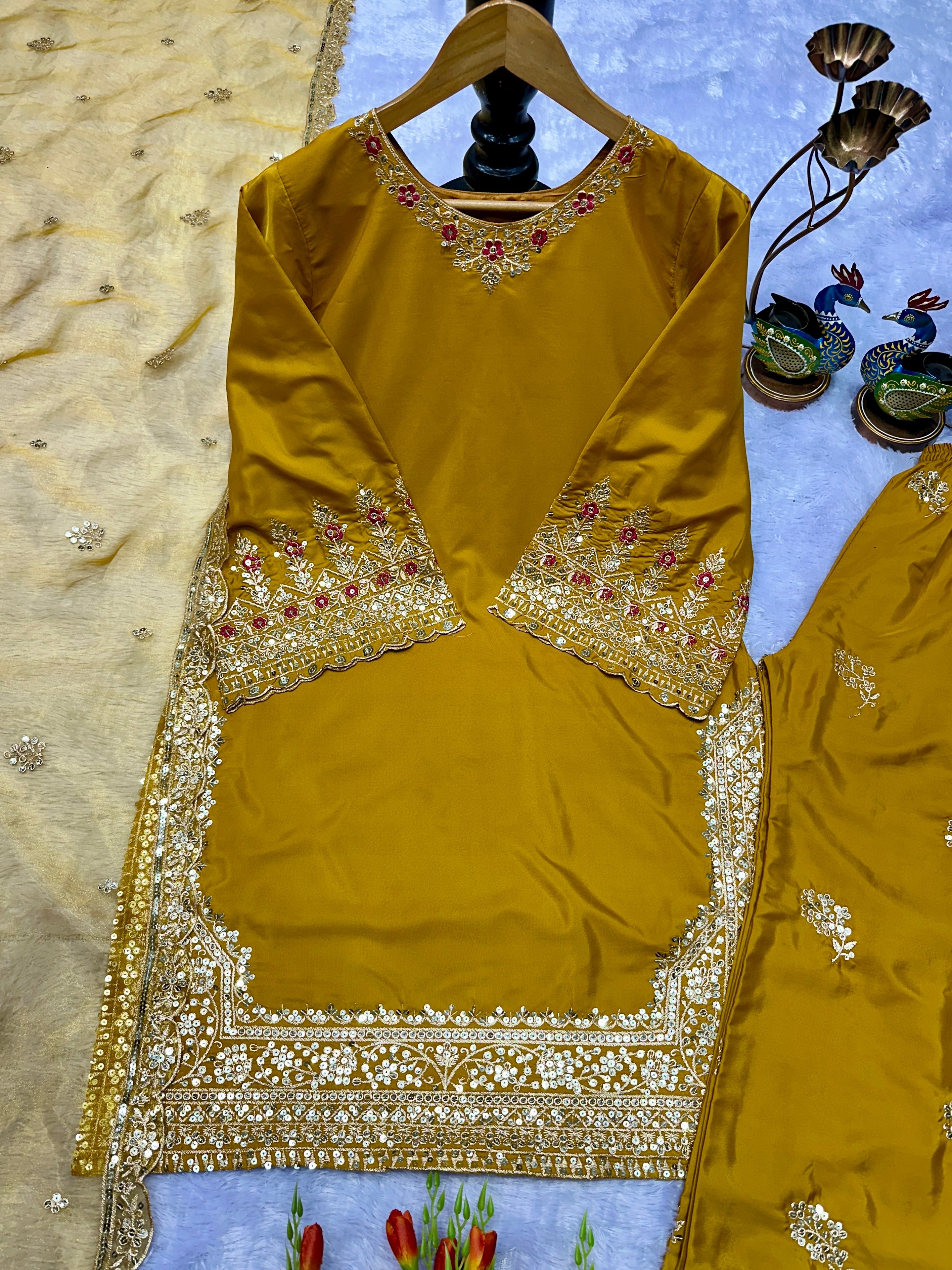Party Wear Designer Top-Bottom And Beautiful Dupatta