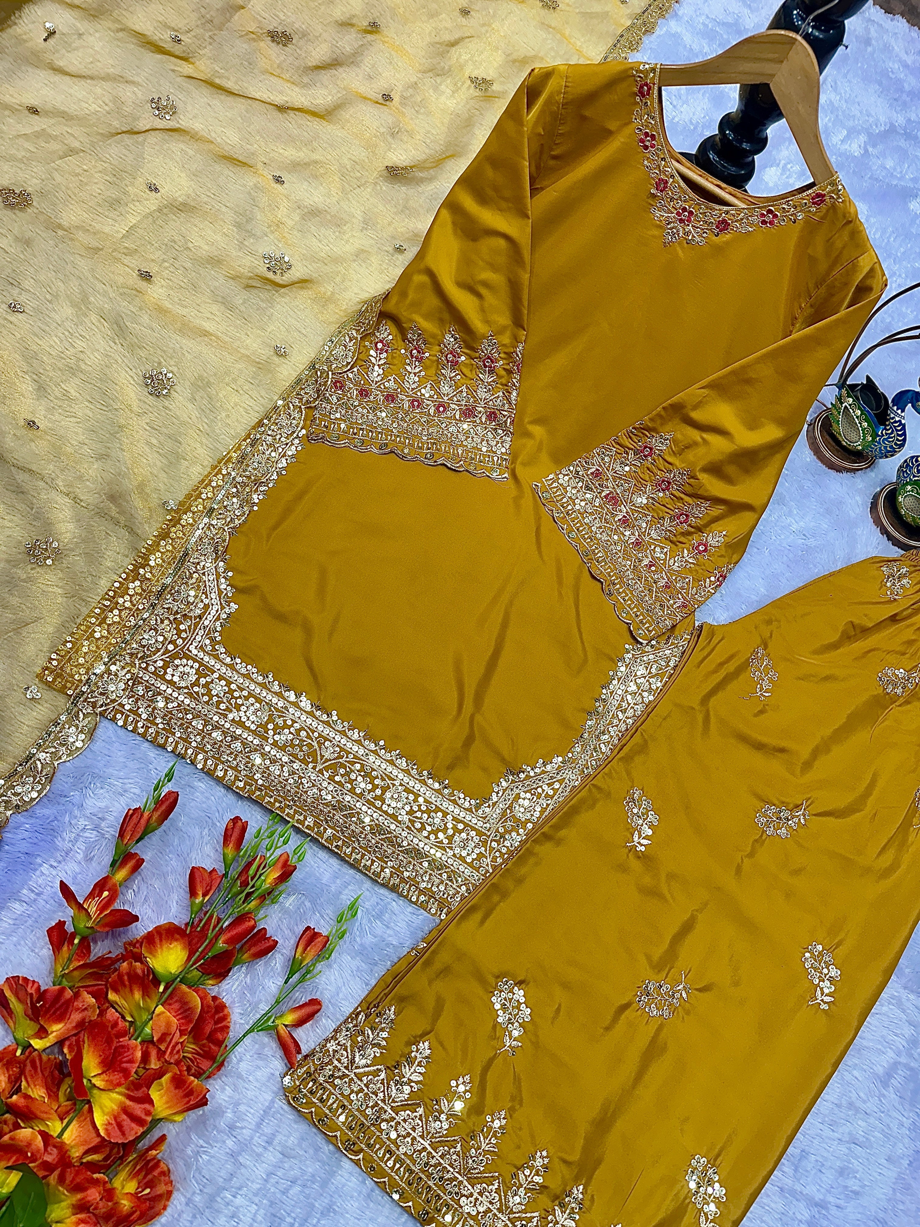 Party Wear Designer Top-Bottom And Beautiful Dupatta
