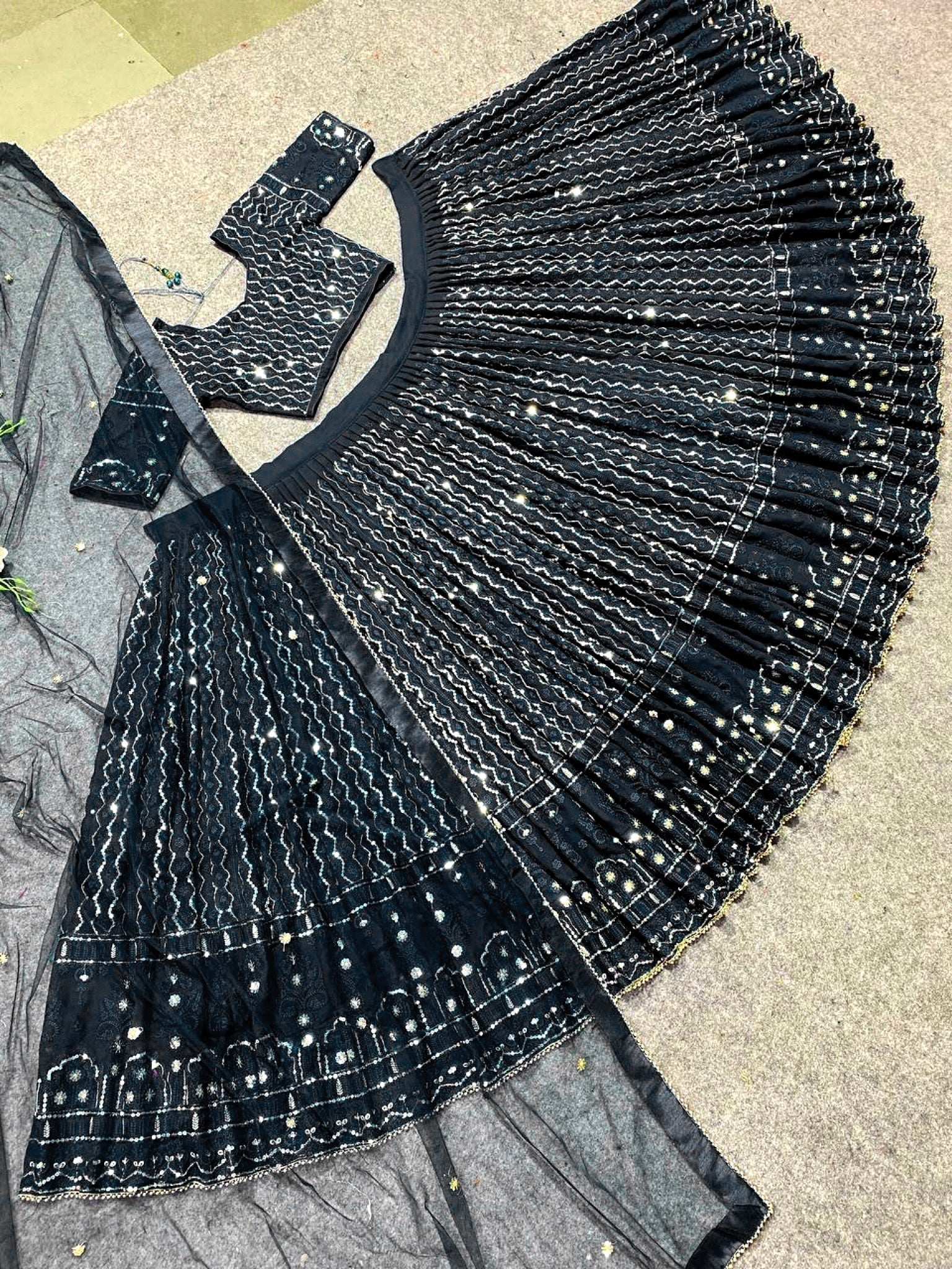 Designer Party Wear Lehenga Choli With Embroidery & Sequence work