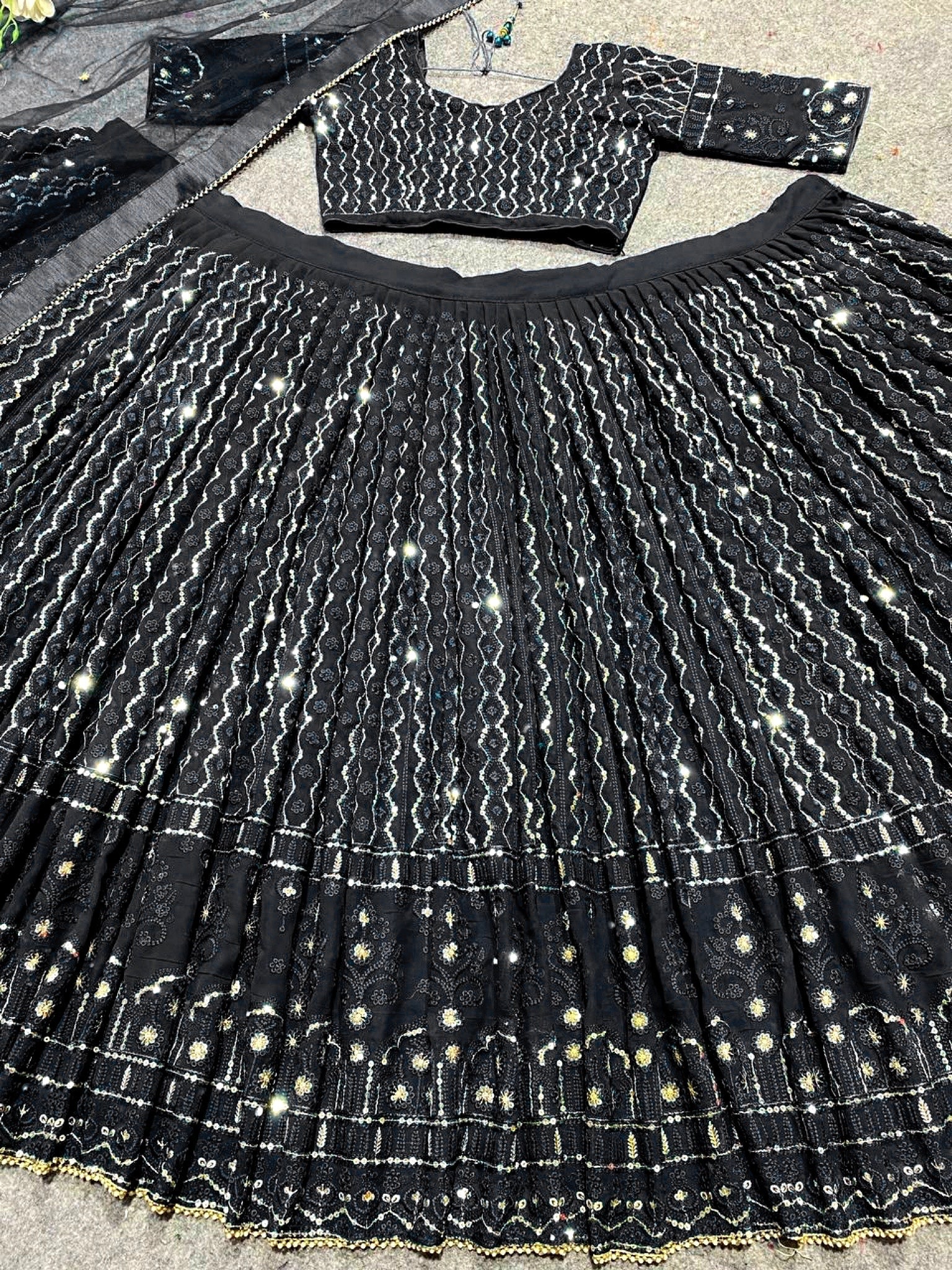 Designer Party Wear Lehenga Choli With Embroidery & Sequence work