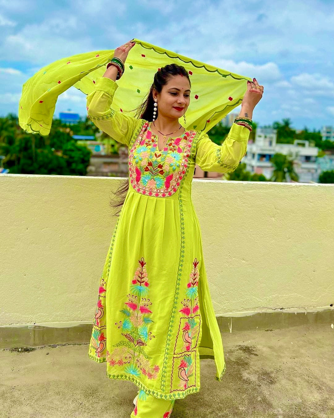 Party Wear Beautiful Top And Bottom With Dupatta