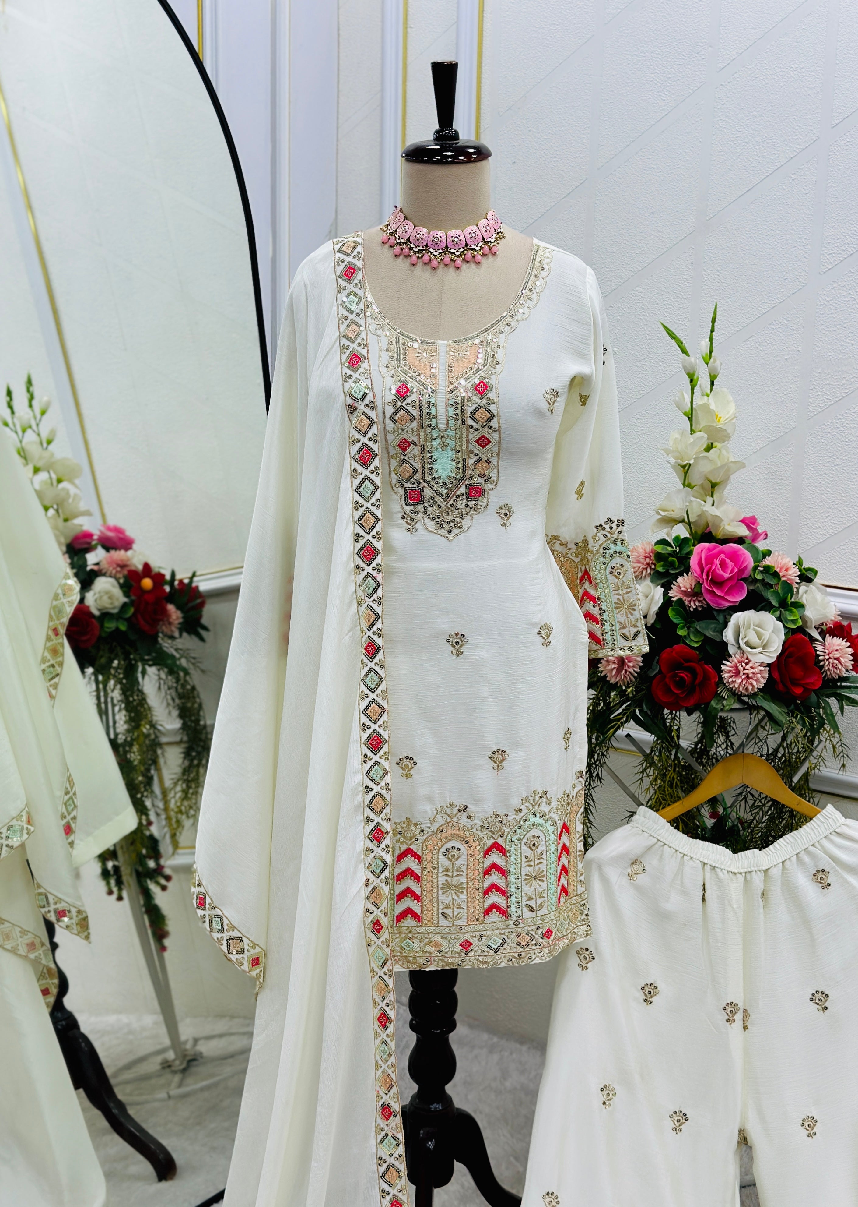 Party Wear Beautiful Top-Palzzo With Dupatta