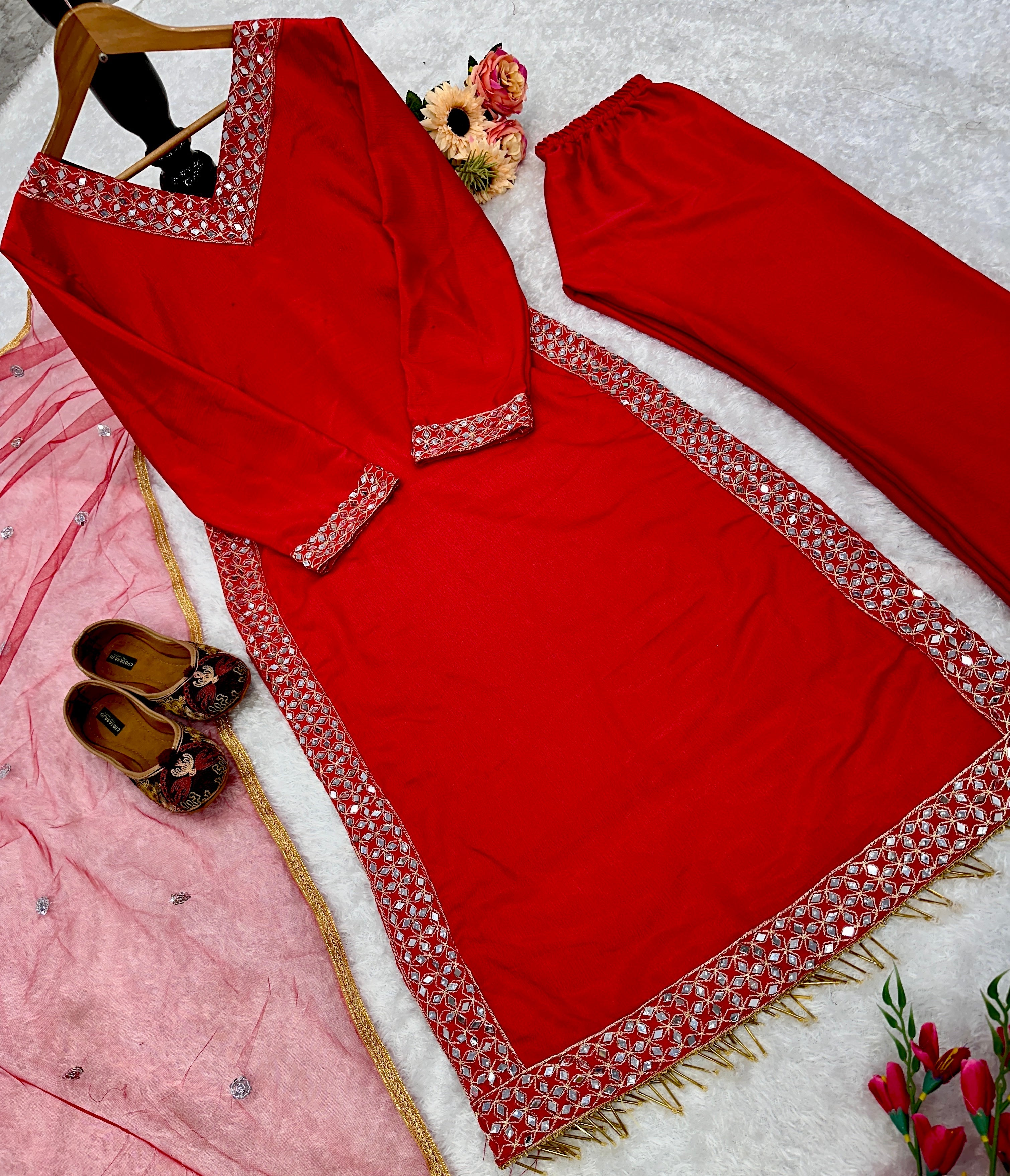 Party Wear Beautiful Top And Bottom With Dupatta