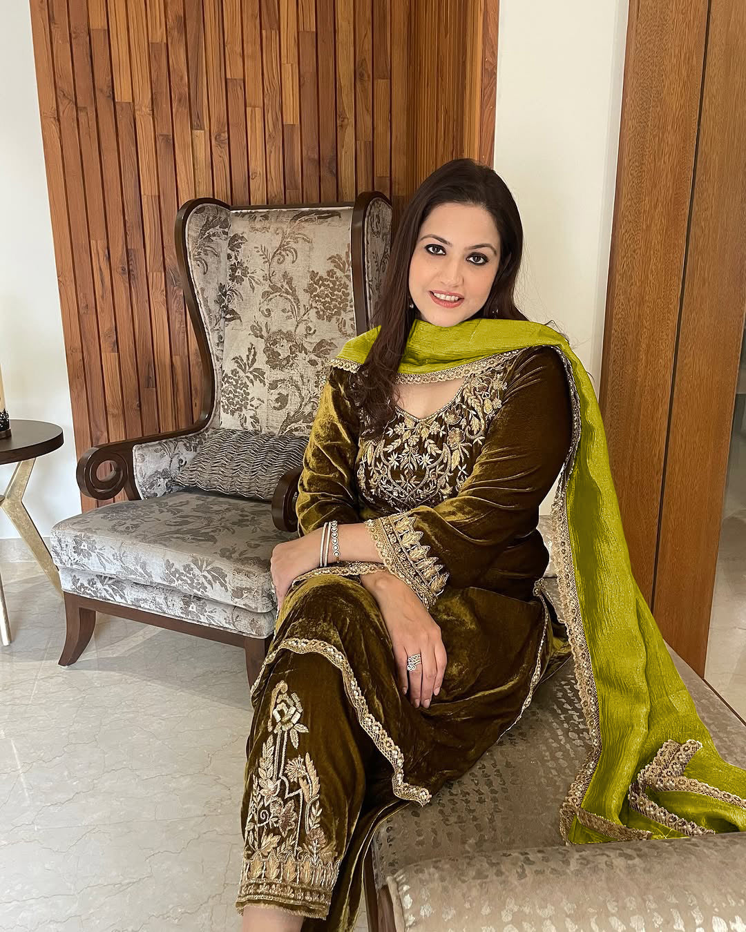 Party Wear Beautiful Suit Set With Embroidery Work