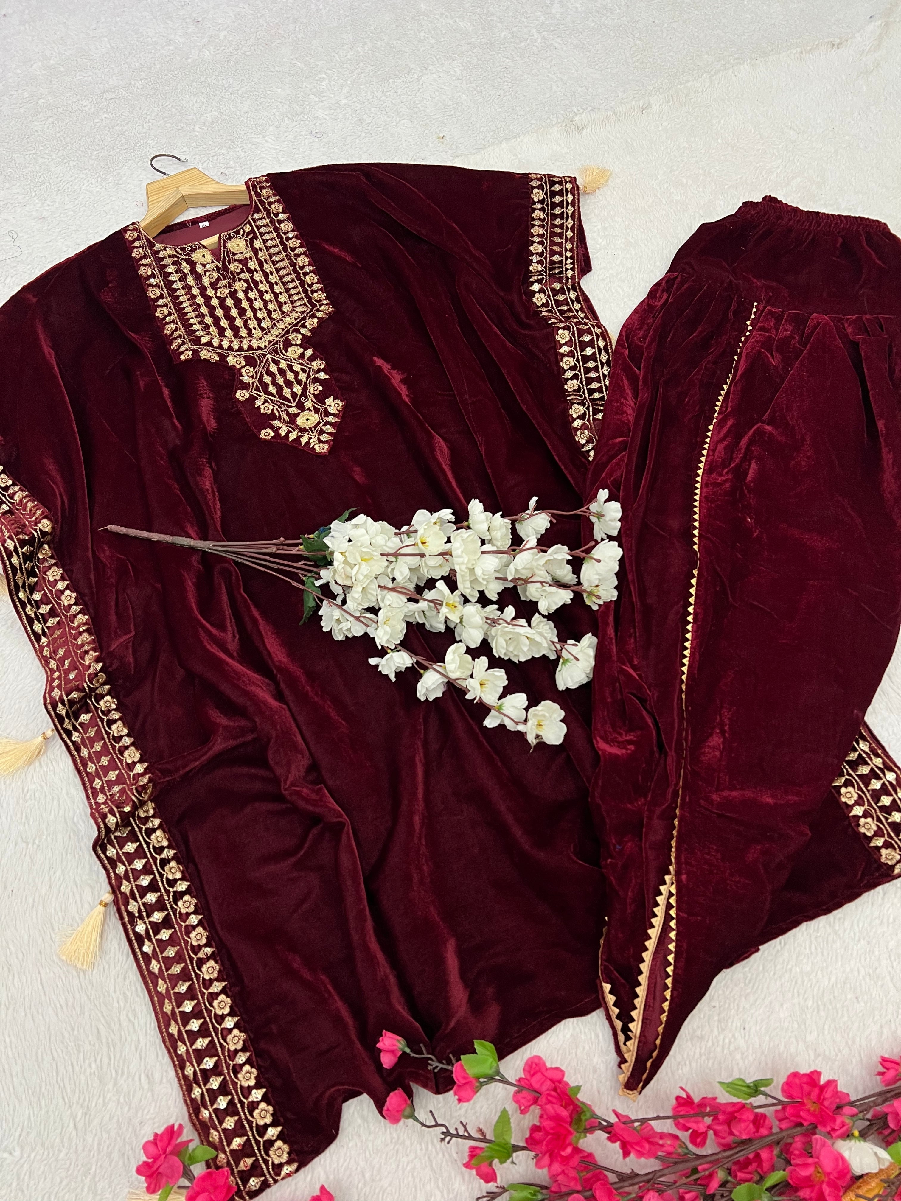 Designer Party Wear Look Kaftan And Dhoti