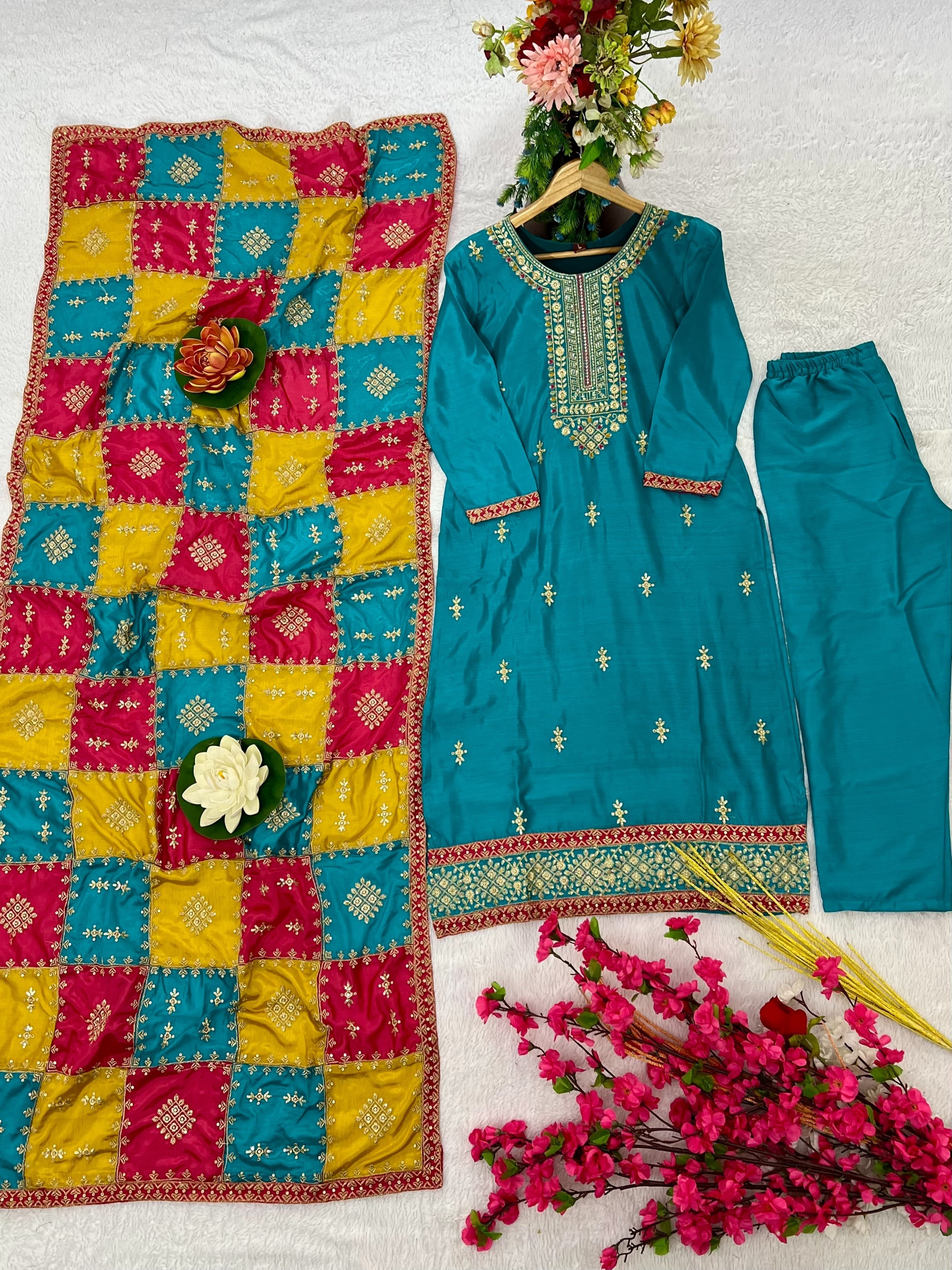 Party Wear Beautiful Top-Bottom And Fancy Dupatta