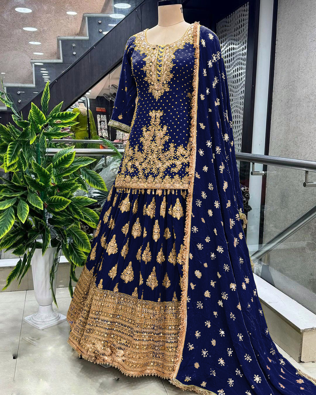 Beautiful Wedding Wear Top Lehenga And Dupatta