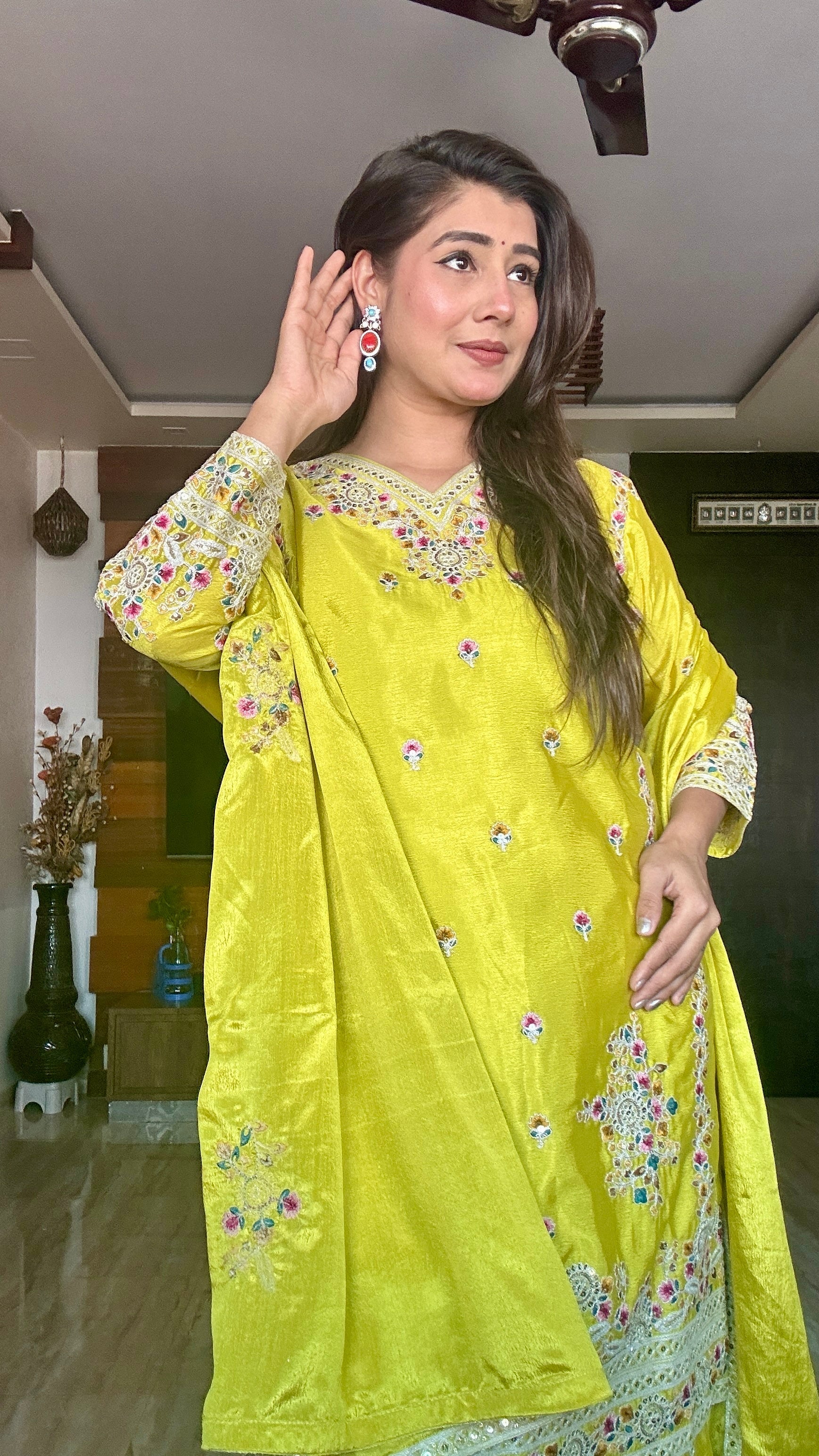 Party Wear Designer Top-Sarara And Dupatta