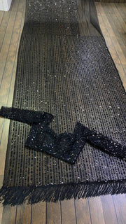 Party Wear Designer Saree With Sequence & Thread Work