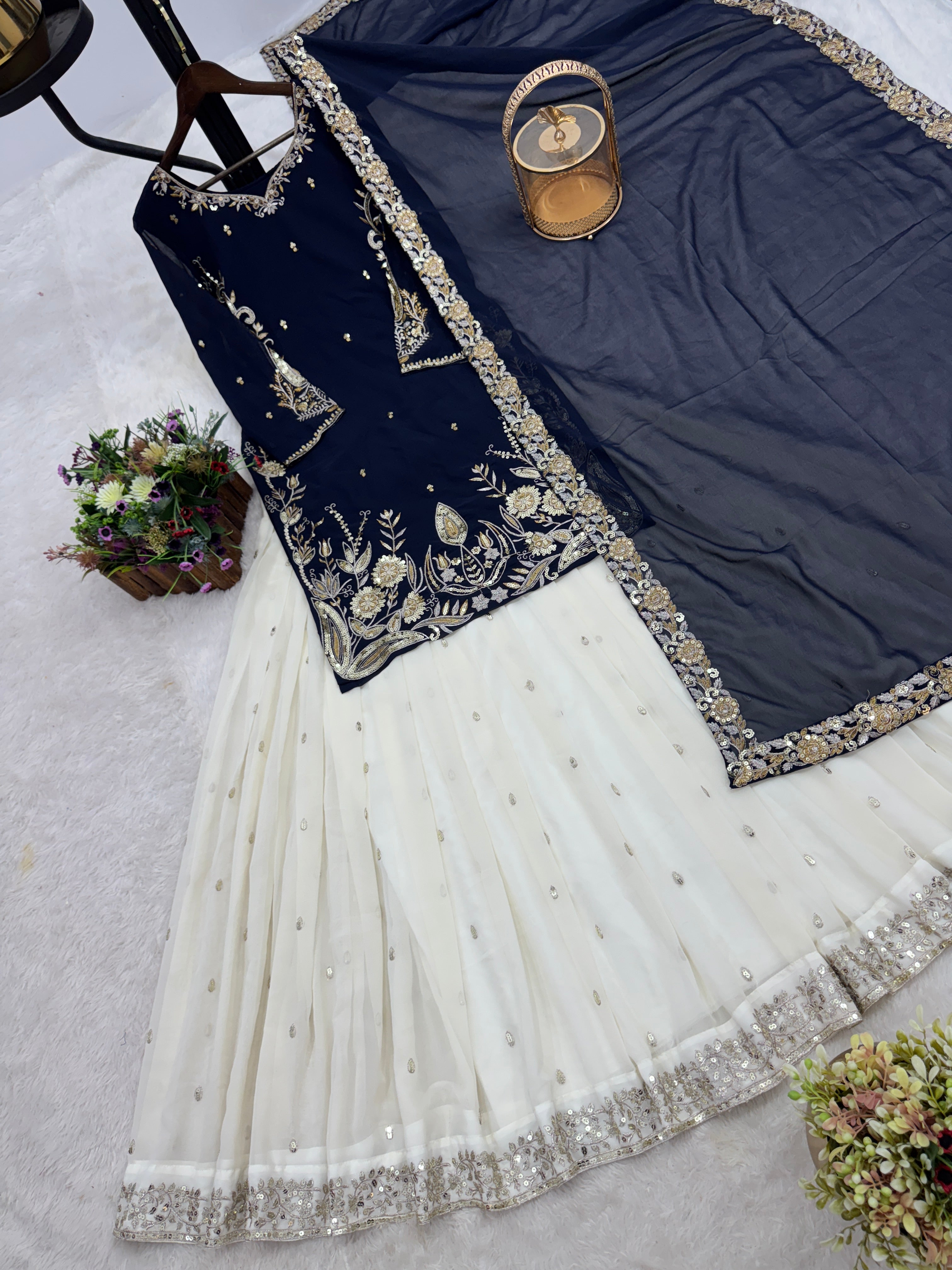 Party Wear Beautiful Top-Bottom And Fancy Dupatta