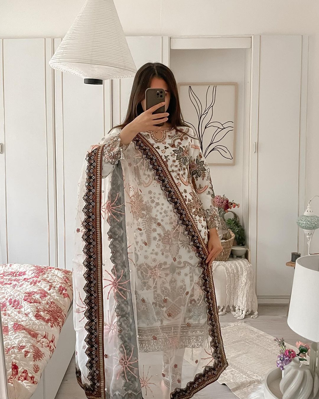 Party Wear Designer Top Pent And Dupatta With Sequence Work