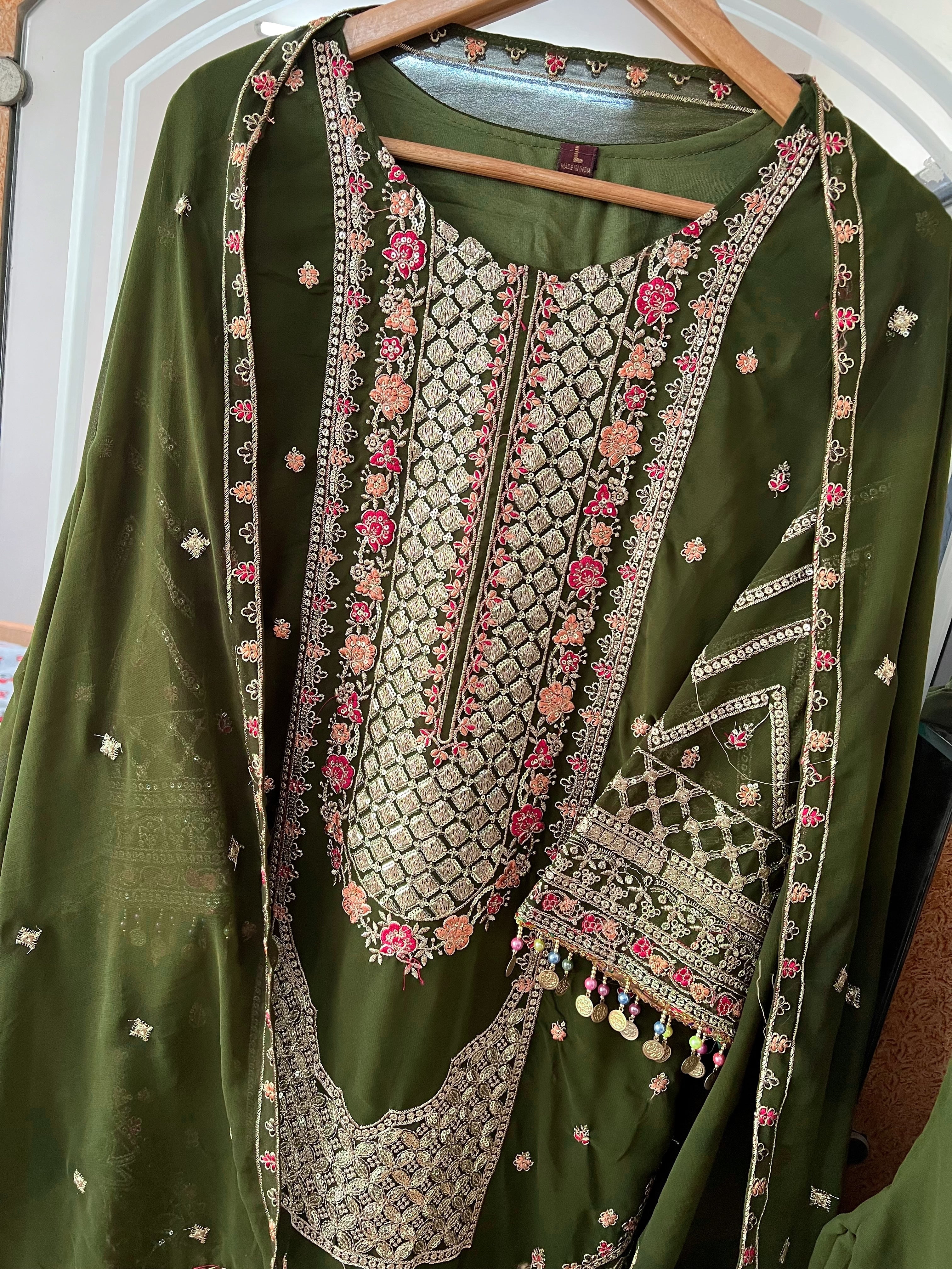 Designer Party Wear Top-Bottom And Beautiful Dupatta