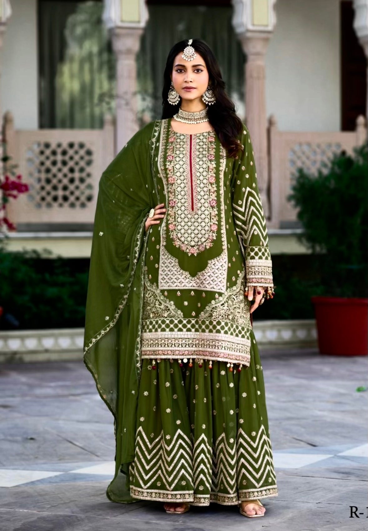 Designer Party Wear Top-Bottom And Beautiful Dupatta
