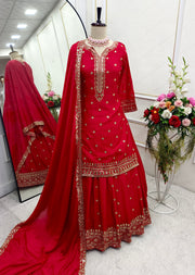 Beautiful Top-Lehenga And Dupatta With Embroidery Sequence Work