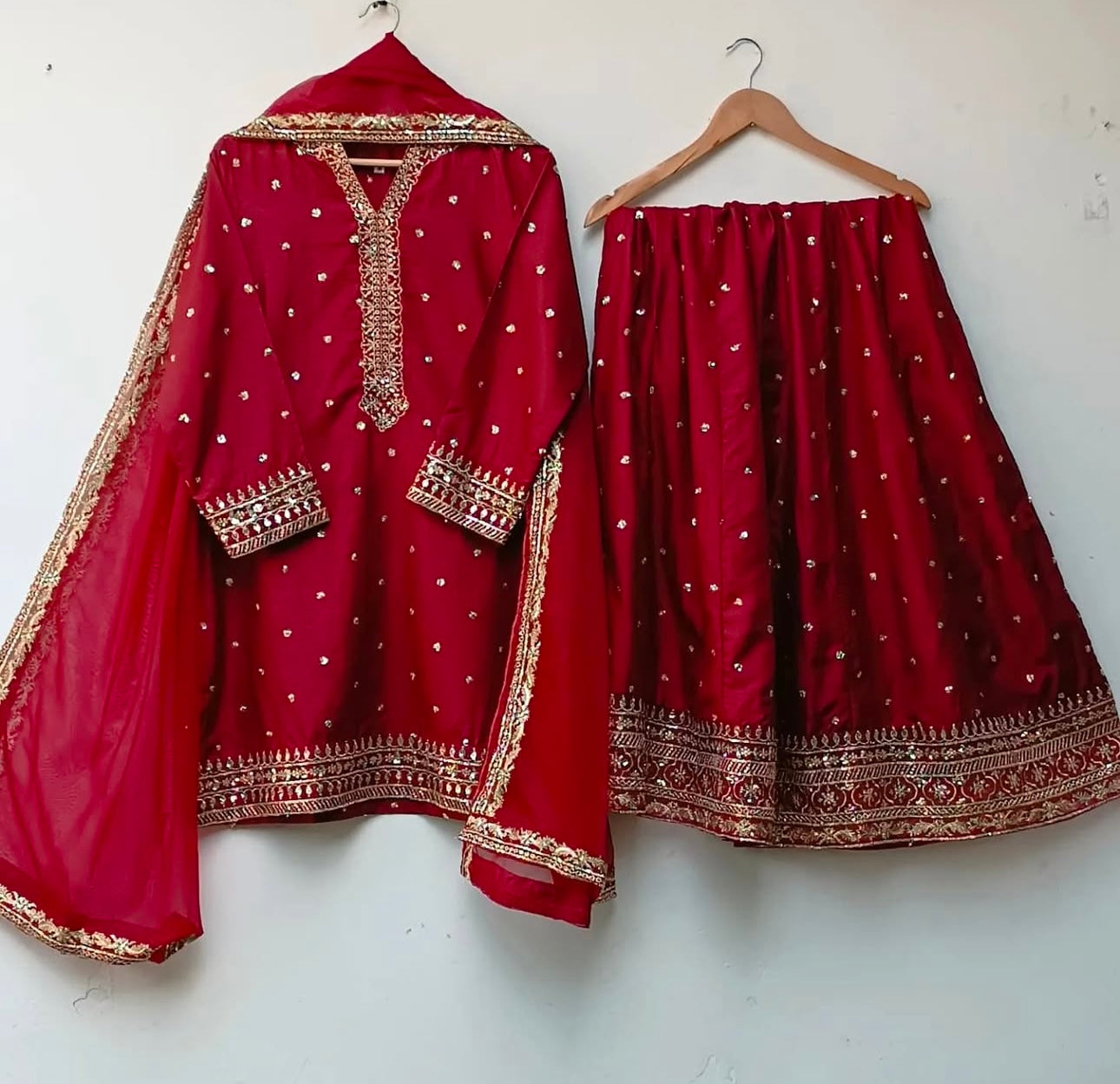 Beautiful Top-Lehenga And Dupatta With Embroidery Sequence Work