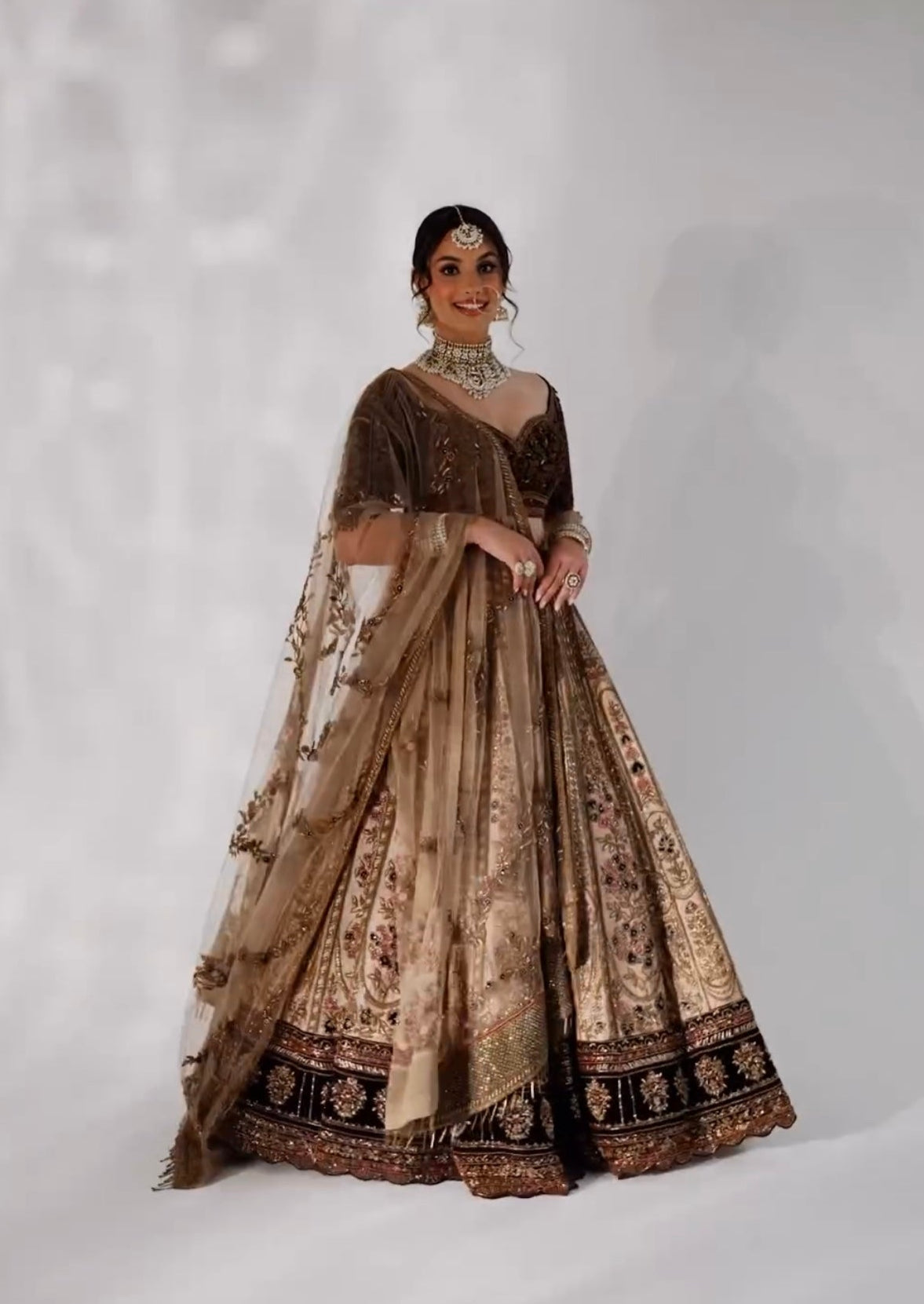 Designer Lehenga Choli With Dori , Sequence & Thread Work